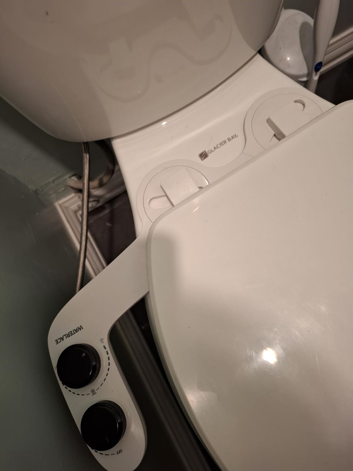 WATERLACE Ultra-Slim Bidet Attachment for Toilet - Dual Nozzle, Rear & Feminine Wash, Self-Cleaning, Adjustable Cold Water Pressure, Non-Electric Bidet Toilet Seat for Bathroom, Easy Install (Chrome) customer photo 2