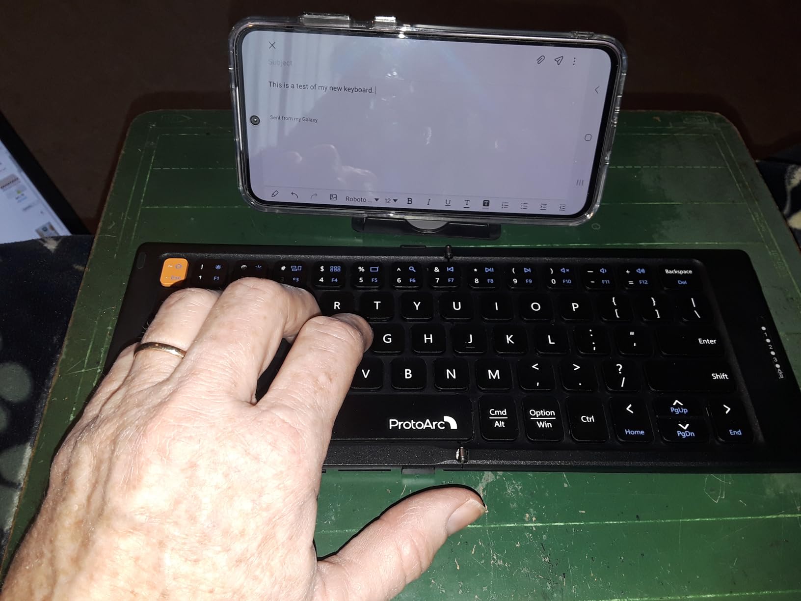 ProtoArc XK04 Foldable Compact Keyboard for Phone and Tablet, Black customer photo 1