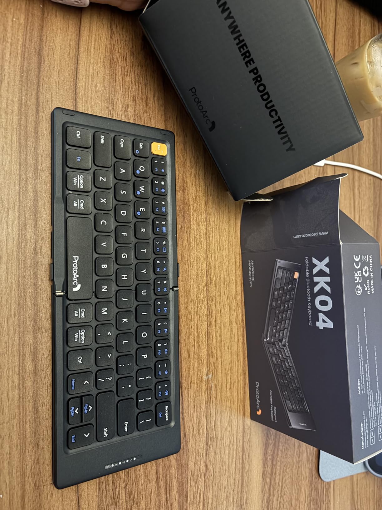 ProtoArc XK04 Foldable Compact Keyboard for Phone and Tablet, Black customer photo 2