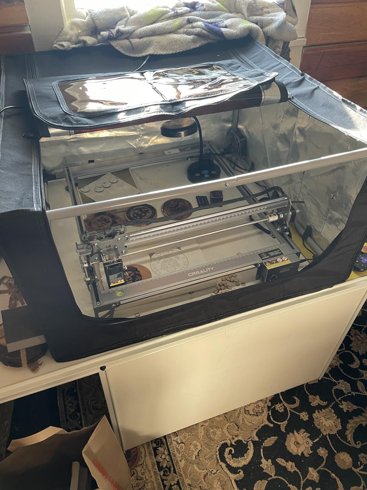 Creality Falcon 10W Laser Engraver Machine, 0.06mm High Precision Laser Engraving Machine 72W Laser Cutter and Engraver Machine for Wood Metal Acrylic Leather, 15.7