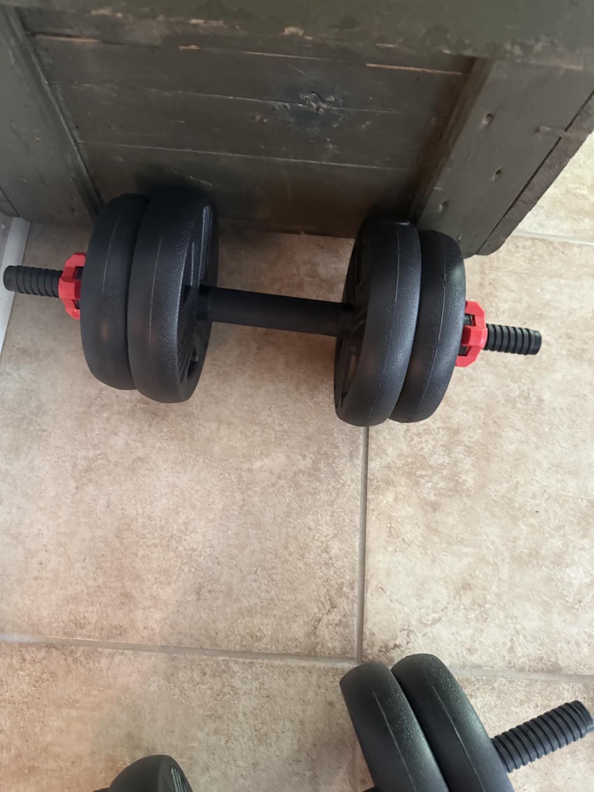 Adjustable dumbbell set,20/35/45/55/70/90lbs Free Weights set with upgraded nut, 5 in 1 Weight Set Used as Kettlebells, Barbell, Push up Stand, Fitness Exercise for Home Gym Suitable Men/Women customer photo 2