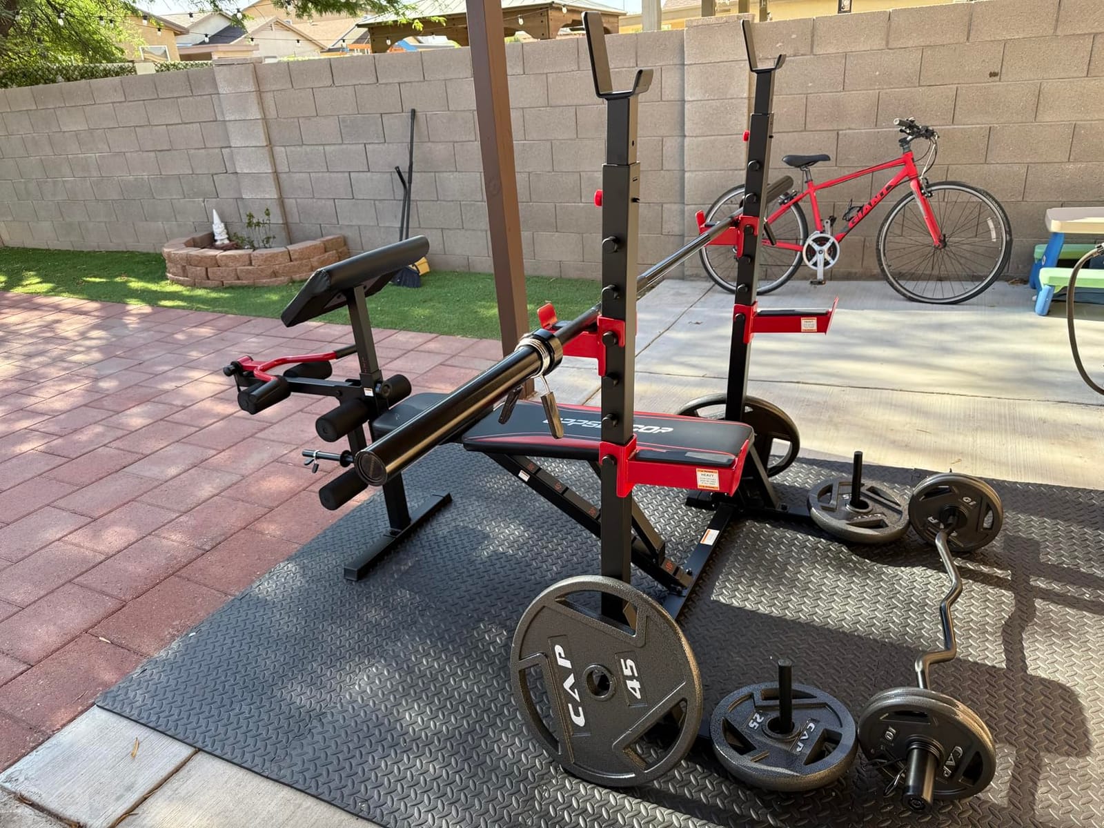 HANDBODE 7 ft Olympic Barbell, 45 lb Weight Bar, 2-Inch Sleeves customer photo 2