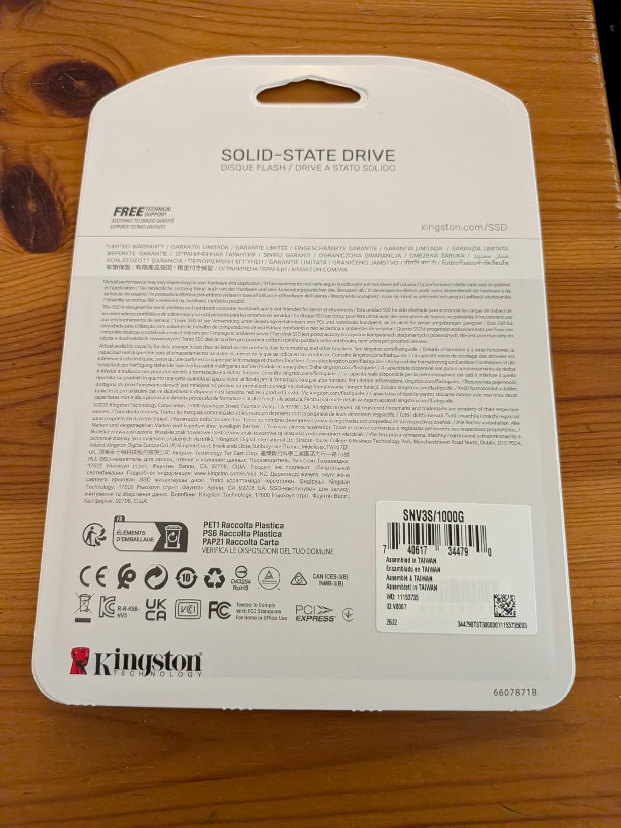 Kingston NV3 500GB M.2 2280 NVMe SSD | PCIe 4.0 Gen 4x4 | Up to 5000 MB/s | SNV3S/500G customer photo 1