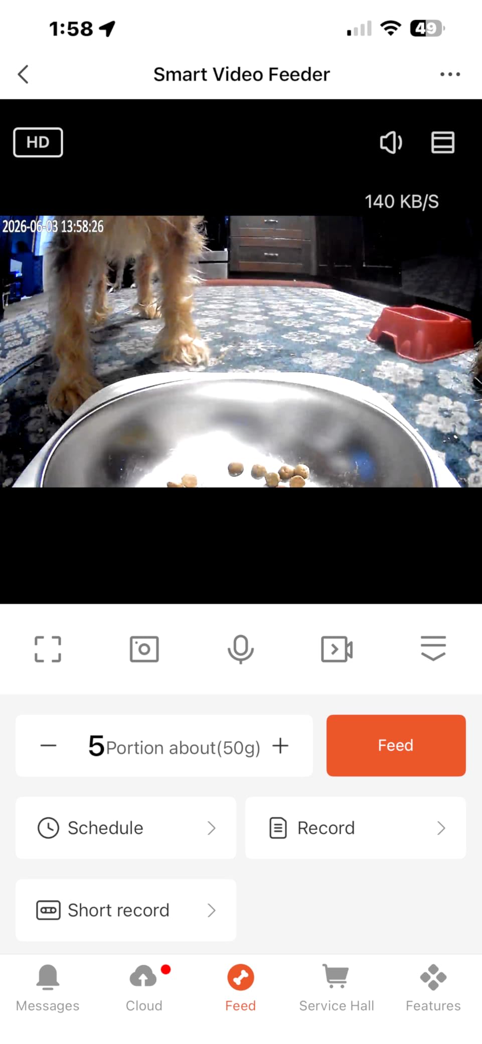Frienhund Automatic Cat Feeder with 2K Camera: 5G WiFi Automatic Dog Feeder with Night Vision, Cat Food Dispenser with 7L Large Food Storage Container for Multiple Pet, Detachable for Easy Clean -29 Cup customer photo 1