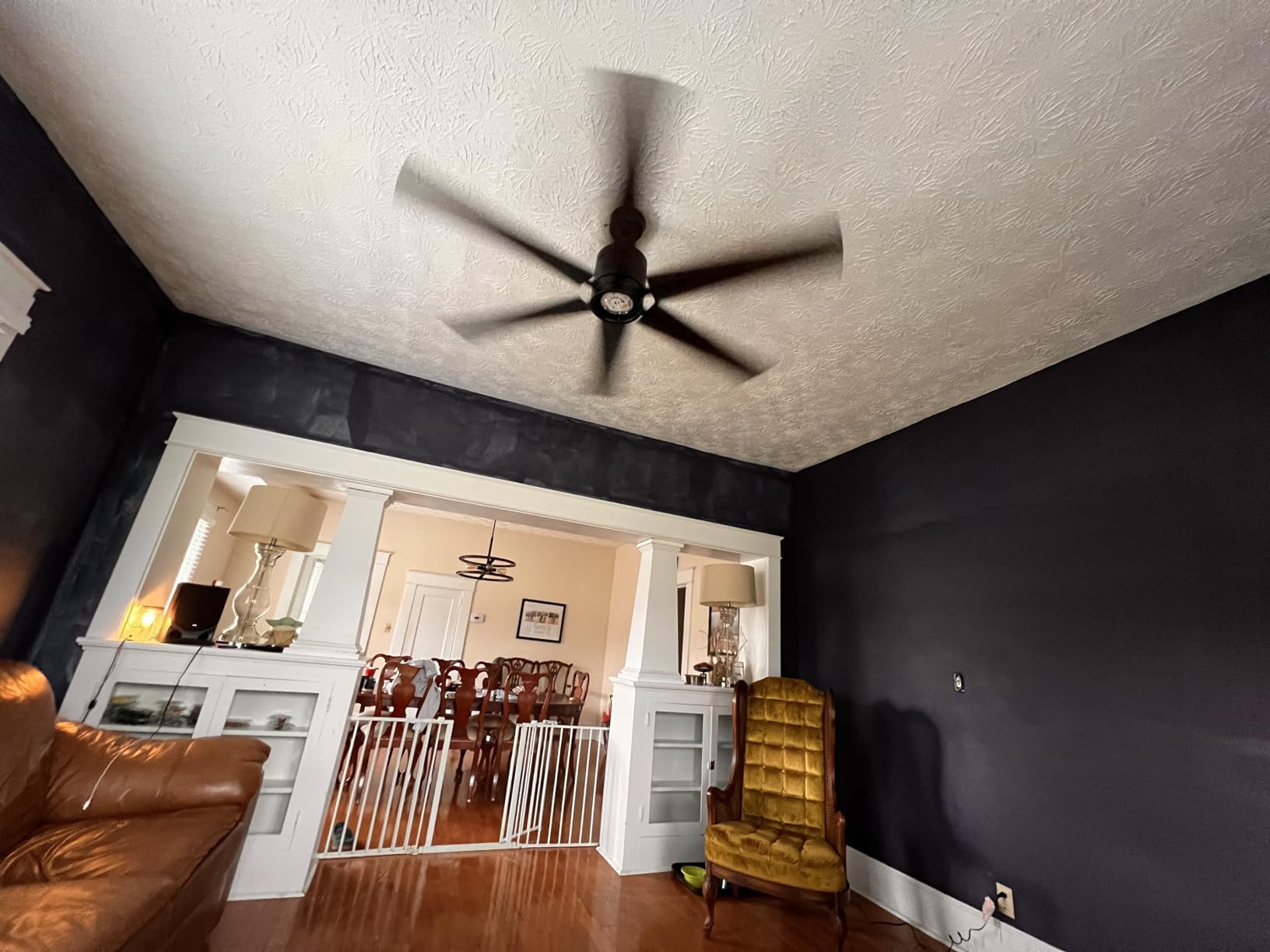 hykolity 72 Inch Modern Flush Mount Large Nickel Ceiling Fan with Light customer photo 1