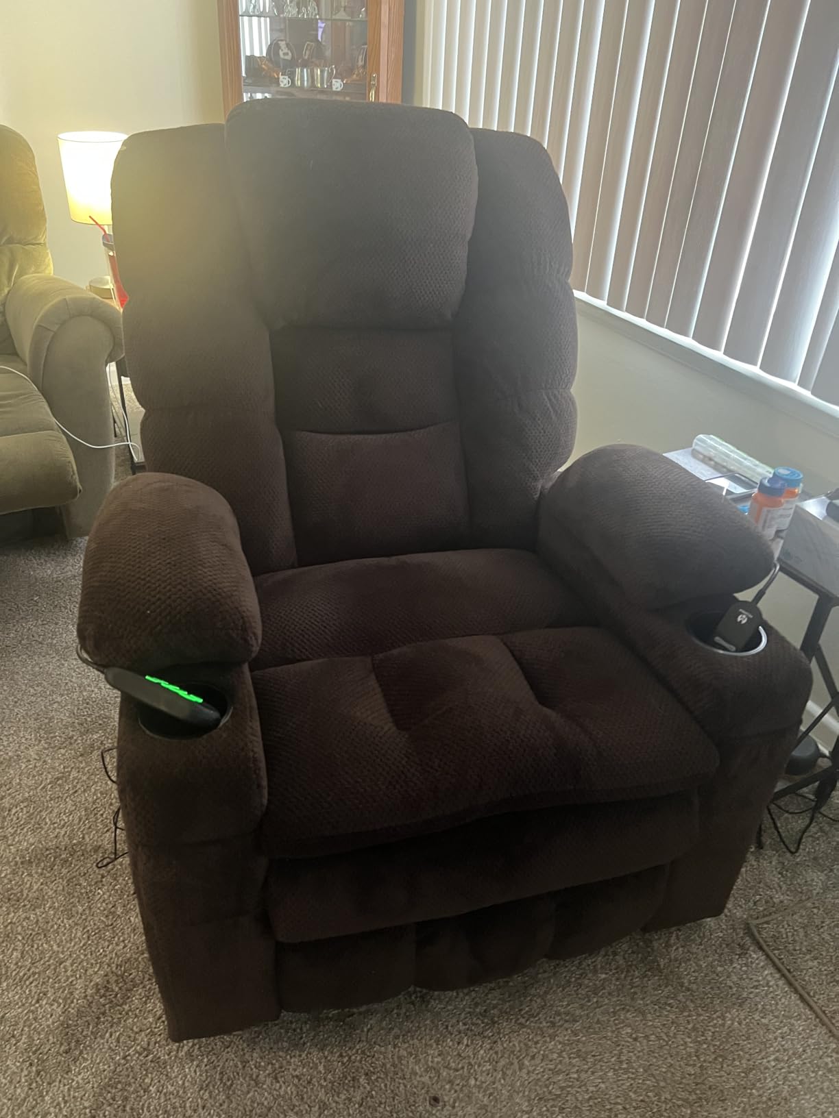MCombo 3 Motor Power Lift Recliner, Heat and Massage, 7631, Small customer photo 2