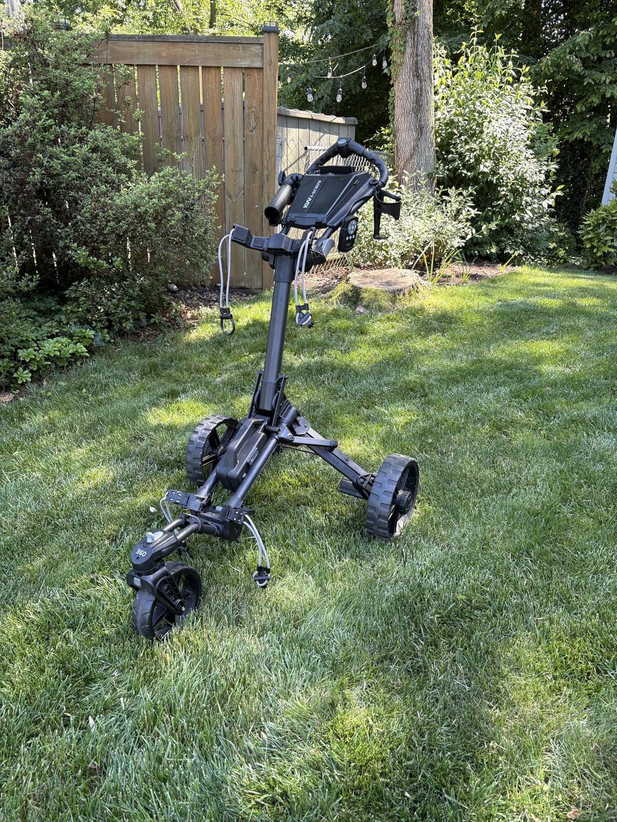 KVV Electric Golf Push Cart with Remote Control, Super Compact and Lightweight Electric Golf Cart,Smallest Folding Size Electric Golf Cart, Suitable for All Terrains, and （Charcoal） customer photo 2
