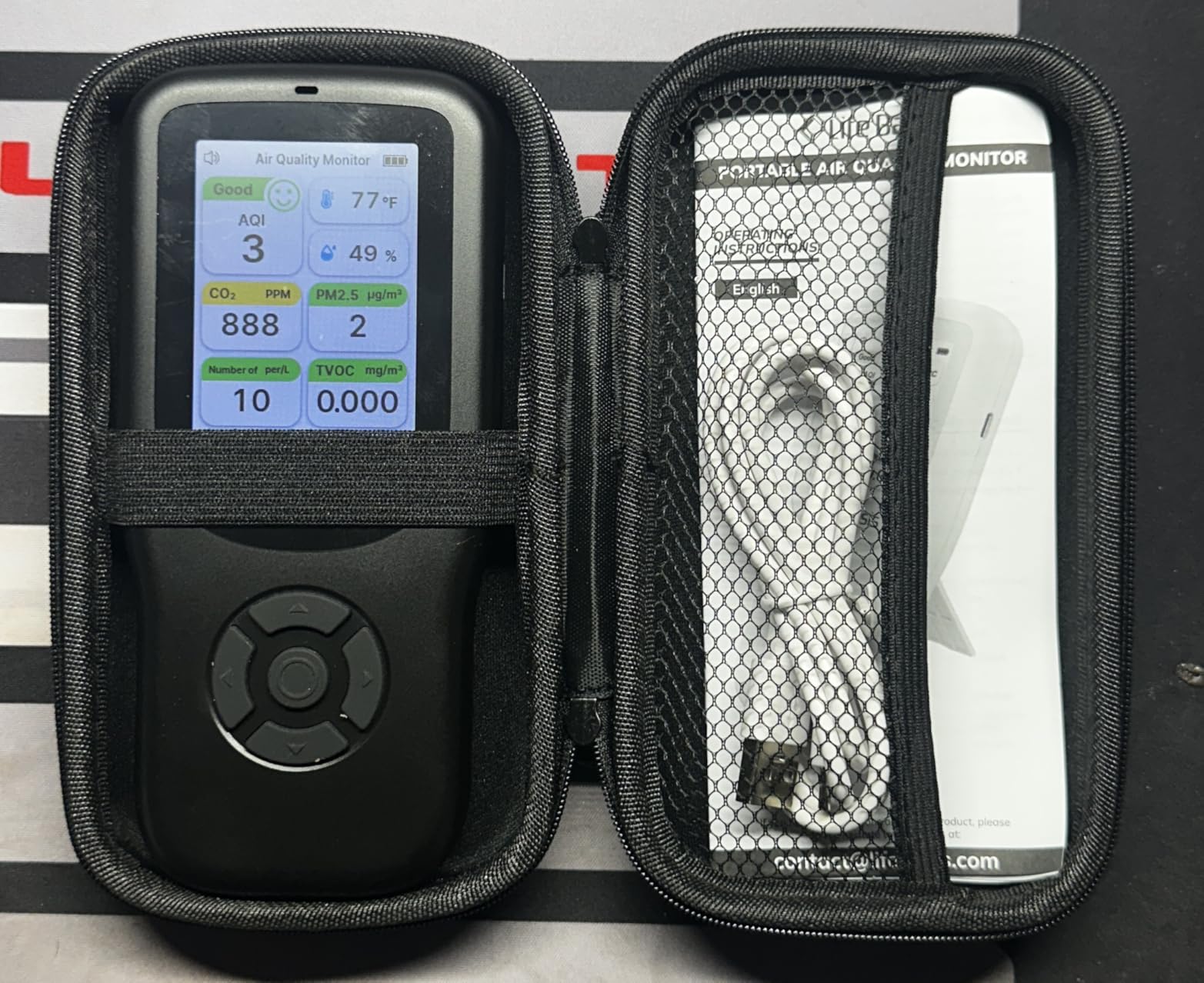 LifeBasis Air Quality Monitor Indoor, 11-in-1 Air Quality Detector customer photo 1