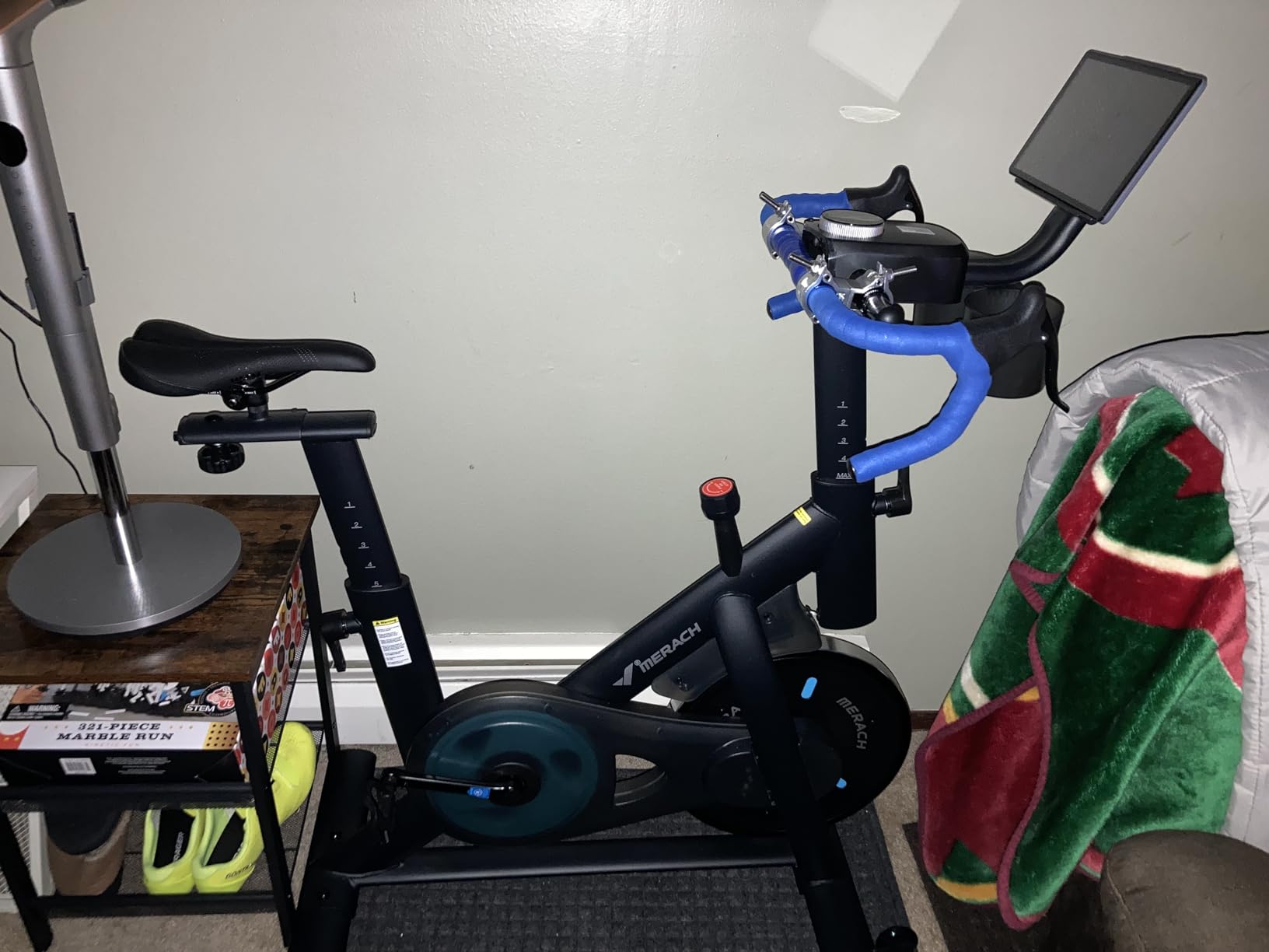 MERACH Exercise Bike, Magnetic Friction Stationary Bike for Home with APP customer photo 2
