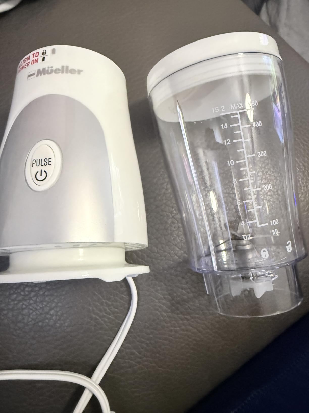 Mueller Smoothie Blender for Smoothies - Personal Blender for Shakes, Frozen Drinks, Baby Food & More, 15oz Travel Cup and Lid, Durable Stainless Steel Blades for Powerful Blending Performance customer photo 1