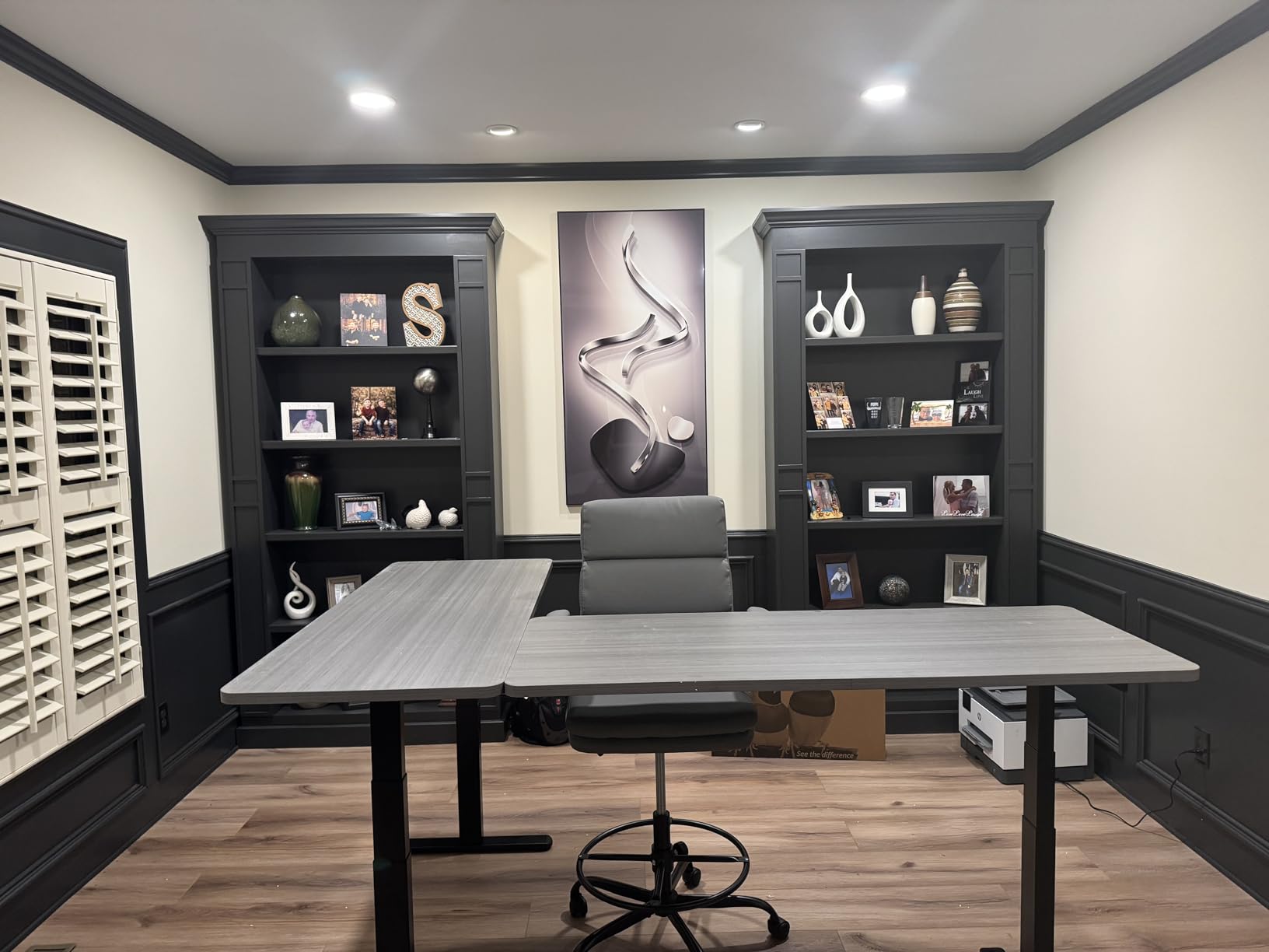 VIVO Reclaimed Wood 83 x 60 in Corner Standing Desk, DESK-KIT-3E8BP customer photo 1