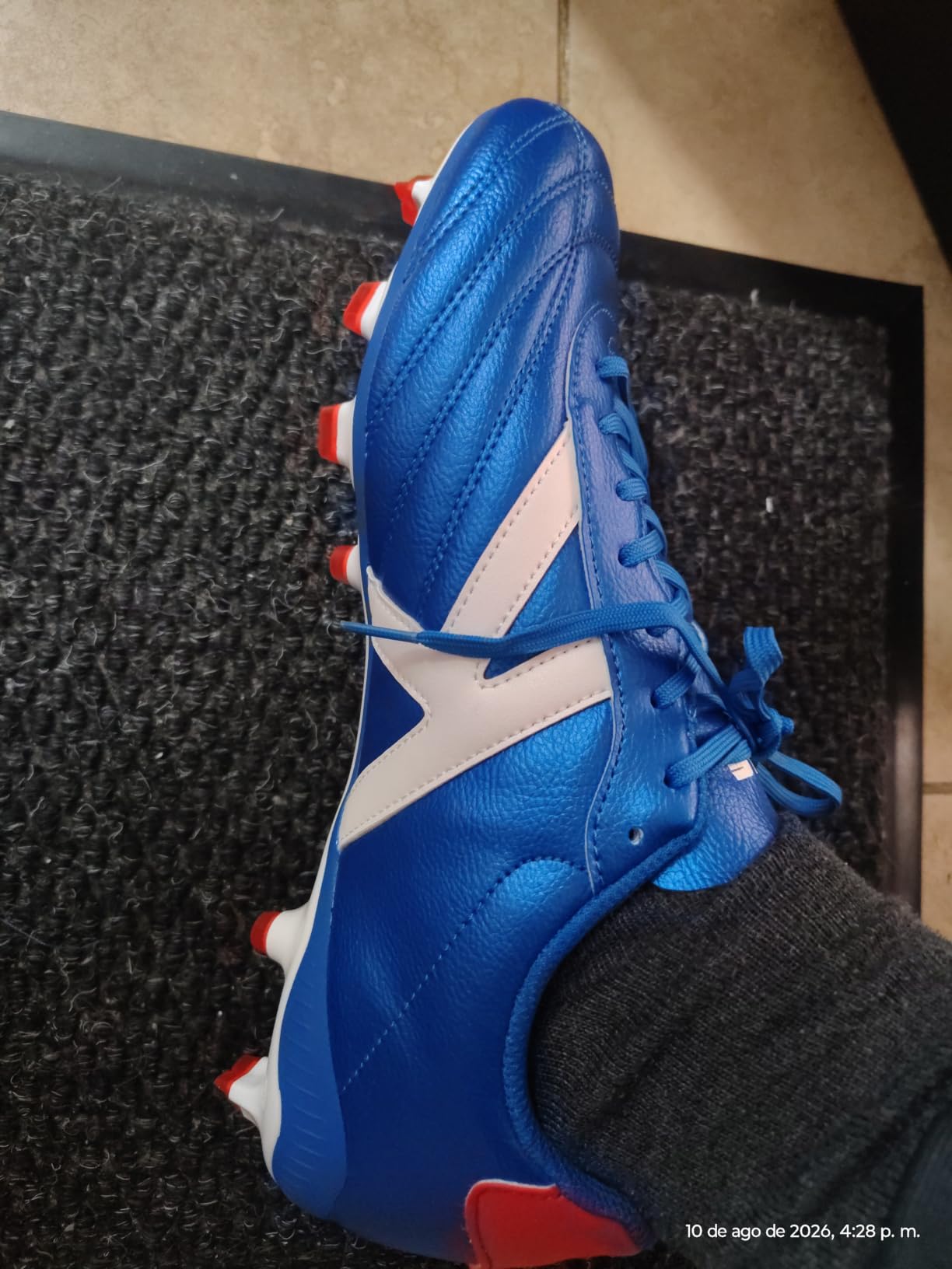 KELME Nebula Men's Soccer Cleats, Firm/Artificial Ground Shoes, for Outdoor Football Rugby Baseball customer photo 1