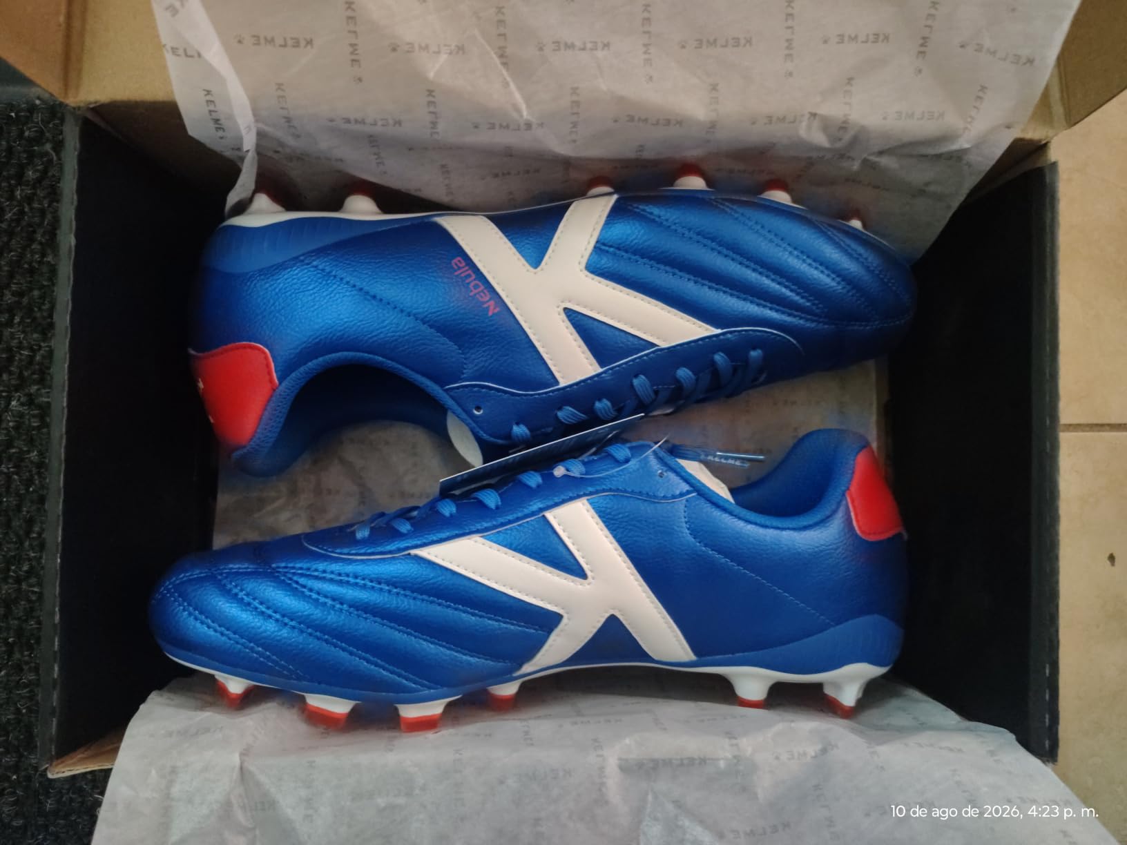 KELME Nebula Men's Soccer Cleats, Firm/Artificial Ground Shoes, for Outdoor Football Rugby Baseball customer photo 2