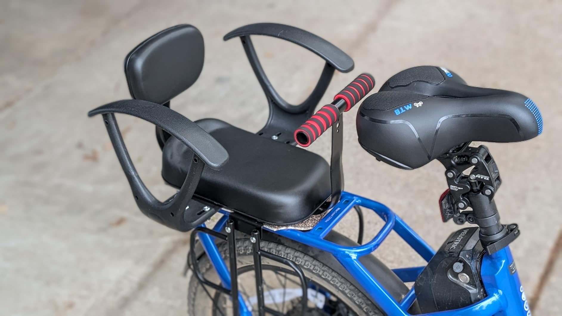 2026 Rear Child Bike Seat,Kids Seat for Adult Bike, Toddlers Rear Mount Bike seat Design for Children Aged 2 to 8 Years Old, Rear Frame Mounted Baby Bike Seats Kids Safety Upgrade customer photo 2