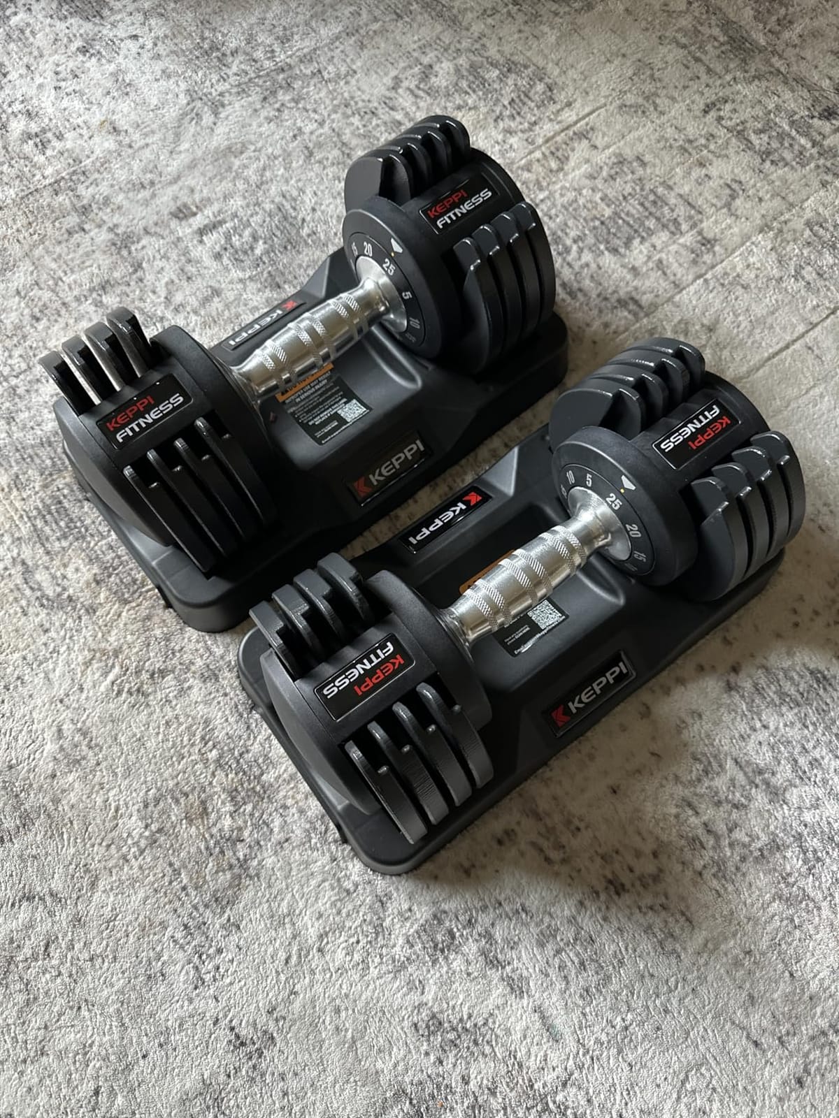 Keppi Adjustable Dumbbells Set of 2, Quick Adjust Weights for Home customer photo 2