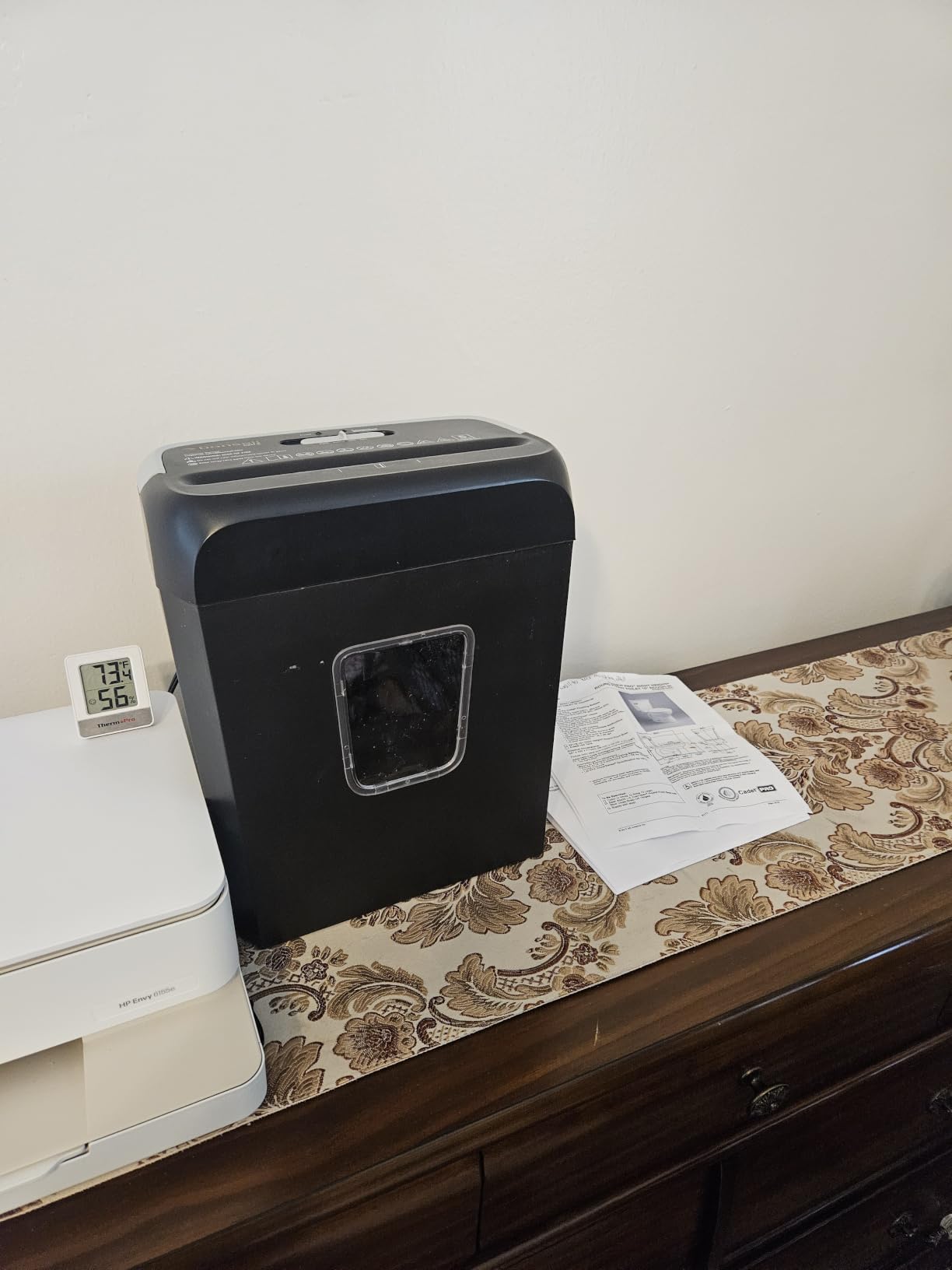 Bonsaii 6-Sheet Cross Cut Paper Shredder for Home, 3.4 Gal Bin | P-4 Security Level, Shreds Credit Cards, Staples & Paper Clips, with Portable Handle, Small Shredder for Home Office，C237-B customer photo 2