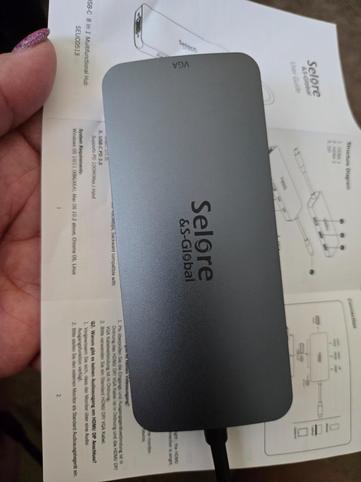 USB-C Splitter with 4K@60Hz Video USB-C Hub Dual Monitor with DP Alt Mode customer photo 1