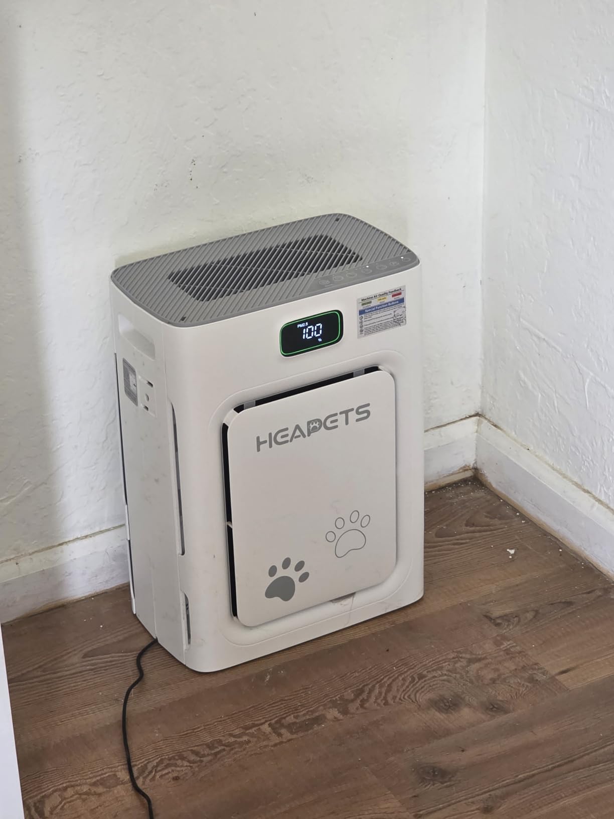Pet Air Purifier for Home Large Room 2500 Sq Ft, H13 HEPA Double-Sided Filter with Washable Pre-filter, Adsorbs Pet Hair Dander Odor Allergies Smoke Dust,PM2.5 Air Quality Monitor,Auto Mode,P358 Grey customer photo 1