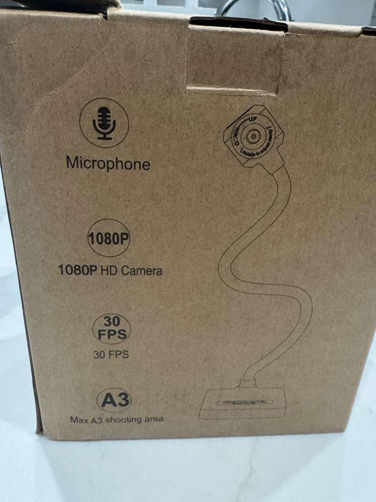 USB Document Camera for Teachers,Manual Focus Webcam with Mic,Visualizer customer photo 2