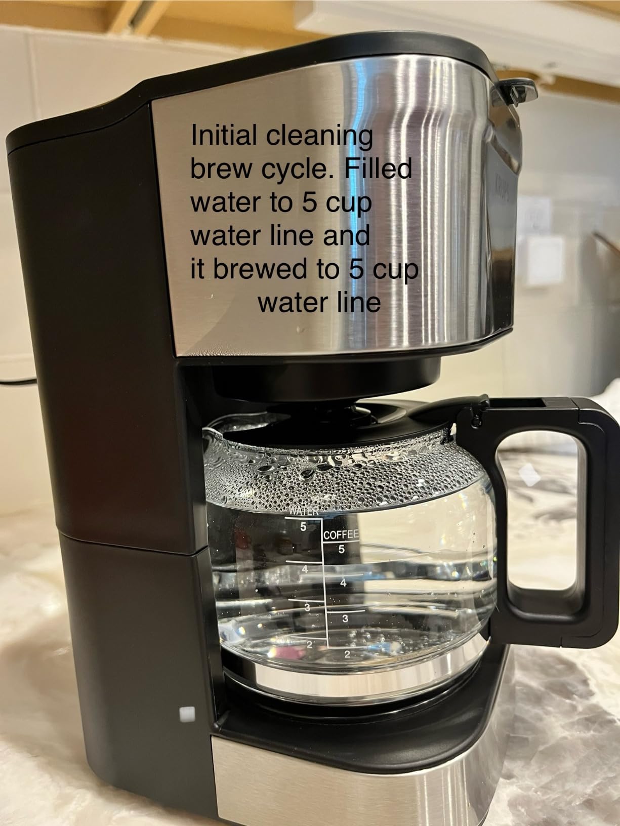 KRUPS Essential Brewer 8 Cup Drip Coffee Maker Machine, SCA-Certified, Blooming Technology, Barista-Quality, Pour Over Coffee Machine, Easy to Clean, Stainless Steel Design, Silver customer photo 2