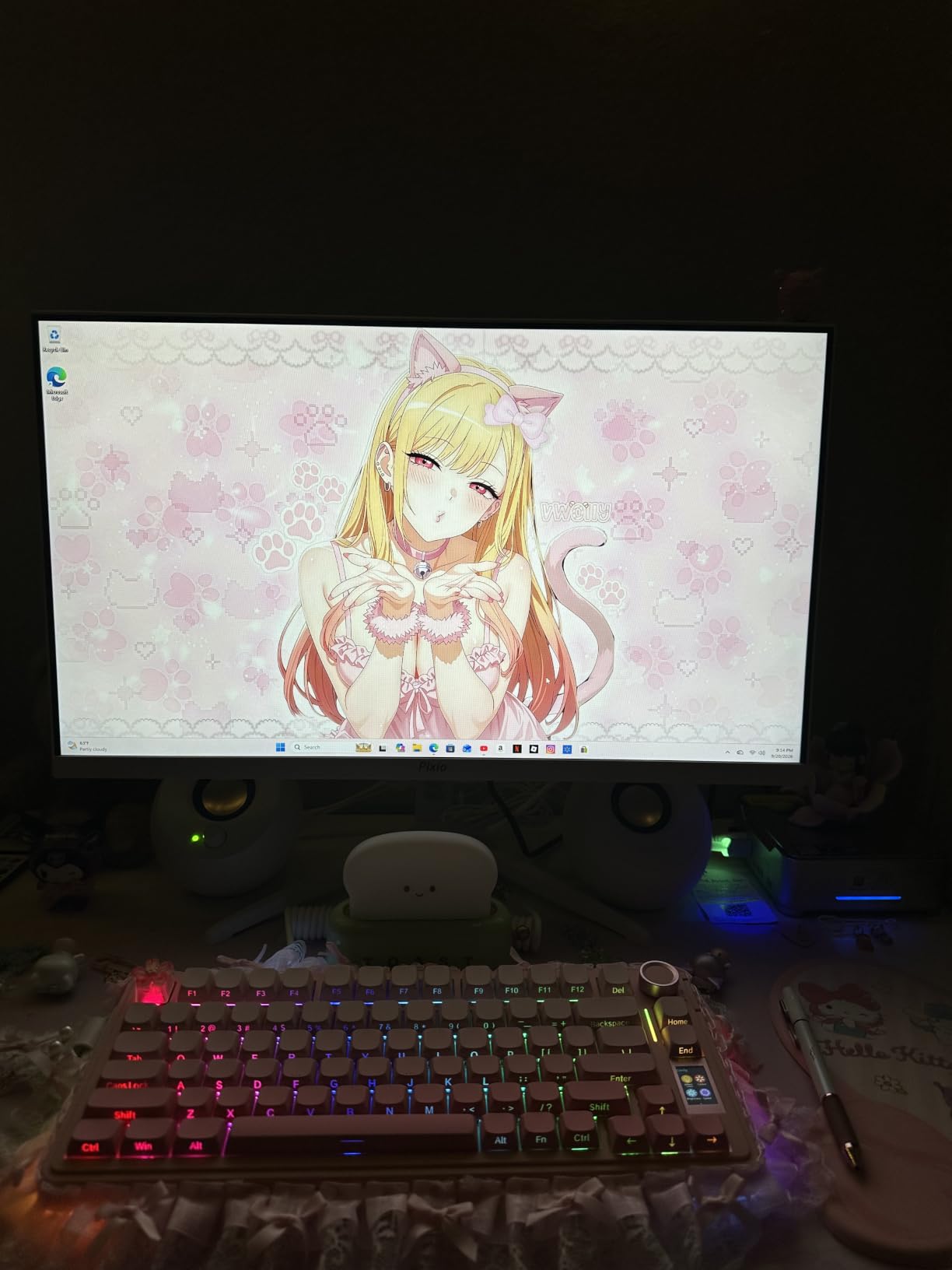 Pixio PX246 Wave Pink 24 inch 120Hz Refresh Rate FHD 1080p Resolution IPS Panel 4ms GTG Response Time Gaming Monitor with Adaptive Sync customer photo 1