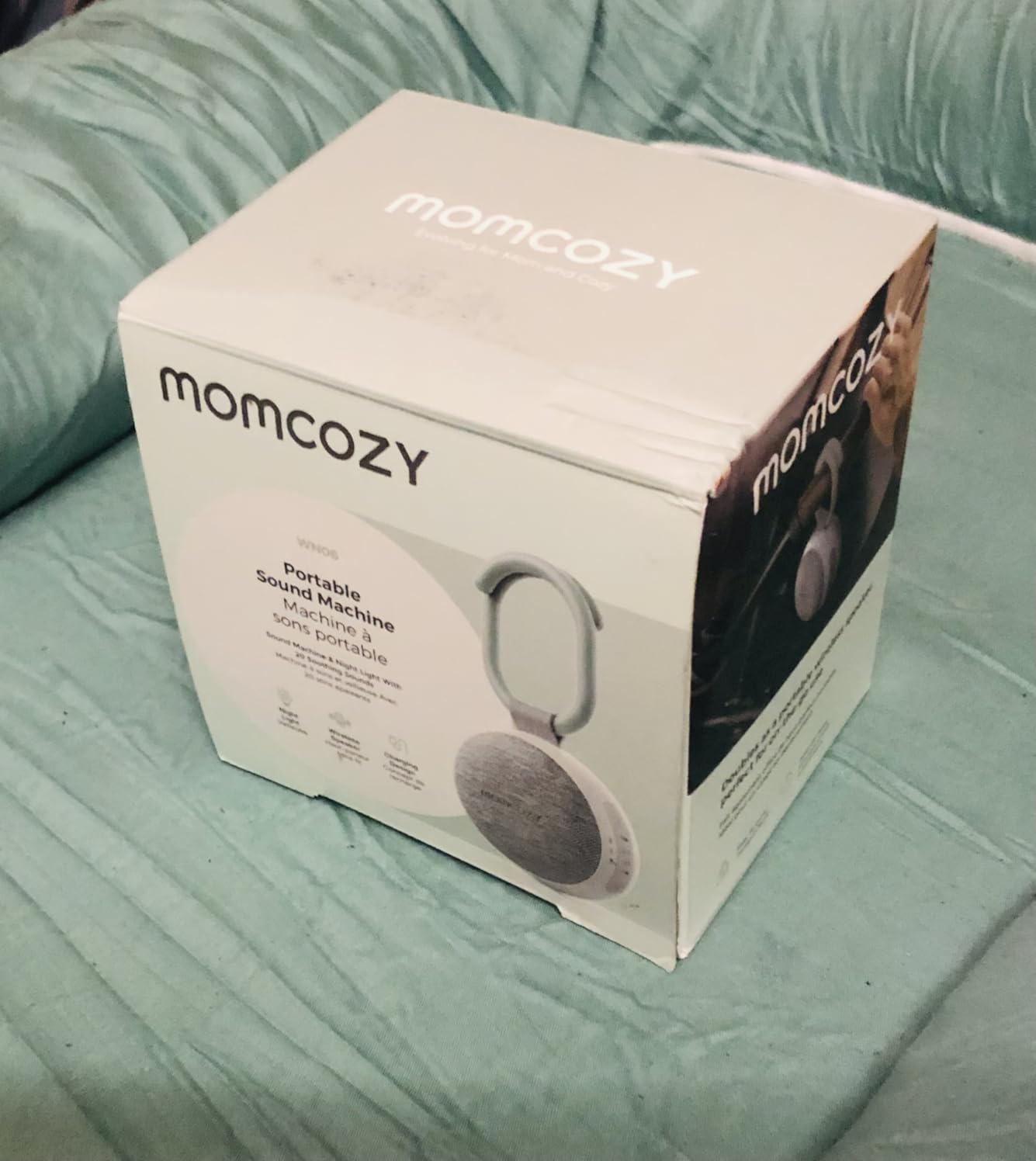 Momcozy Portable Sound Machine with Night Light, White Noise Sound Machine for Baby, 20 Soothing Sounds, Sound Therapy, Long-Lasting Power, Timer, Clips on Stroller, Baby Shower Gifts customer photo 2