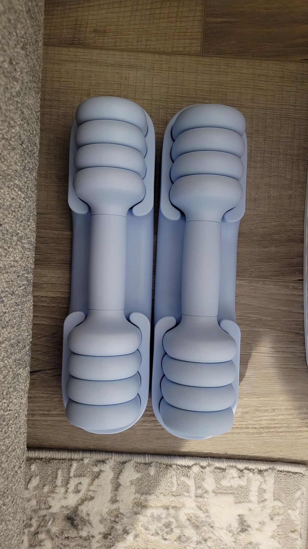 YOTTOY Adjustable Dumbbell Set of 2, 4-in-1 Hand Weights for Women at Home, Compact Free Weights Dumbbells Set with Soft Grip and Base, 2-5 lbs Each for Home Gym customer photo 2