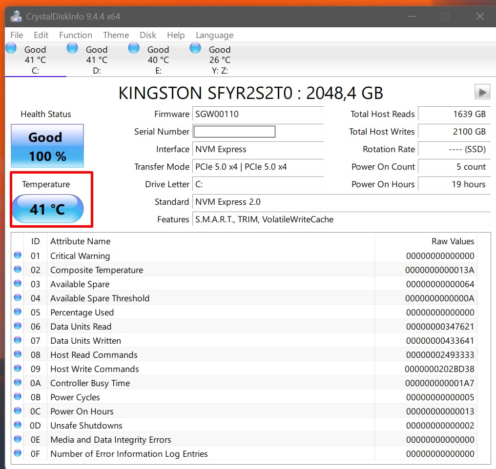 Kingston FURY Renegade G5 2048GB NVMe SSD | PCIe 5.0 M.2 2280 | Up to 14,8000MB/s | SFYR2S/2T0 customer photo 2