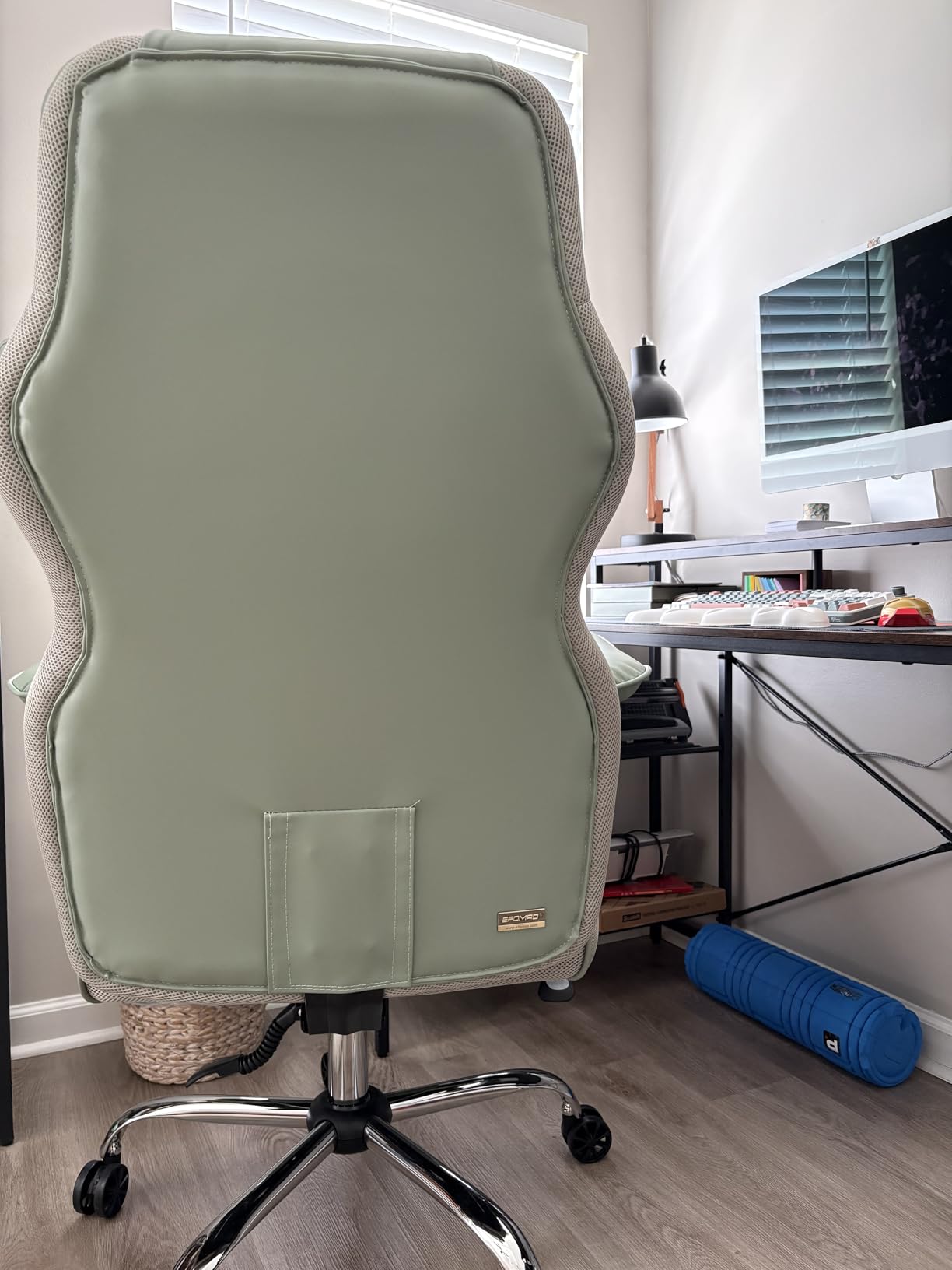 Efomao Big and Tall Fabric Executive Office Chair,Grey customer photo 2
