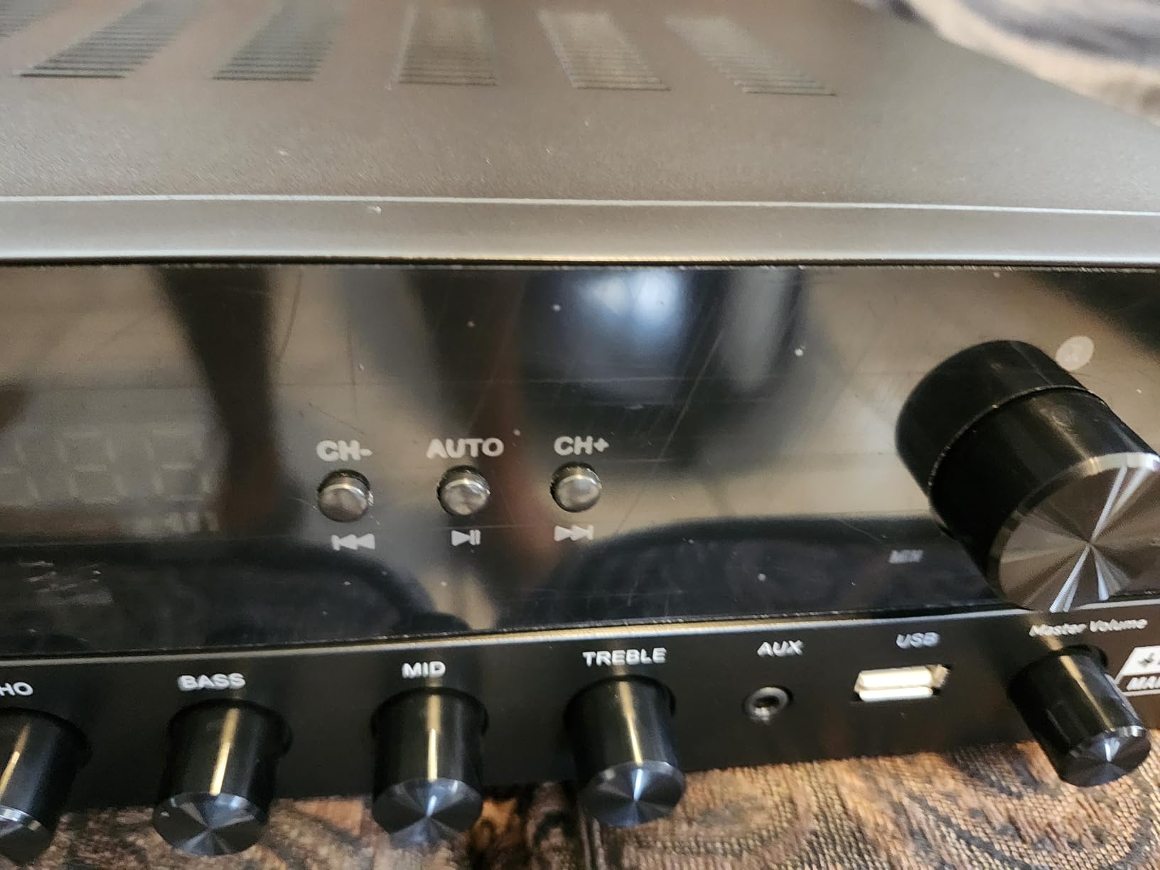 Donner Stereo Audio Amplifier, 600W Peak 2 Channel Receiver with Bluetooth 5.3, Phono, Optical, Coaxial, USB, FM, 2 Mic-in, Aux, RCA Input for Home, Karaoke, Theater Speakers, MAMP2 customer photo 1