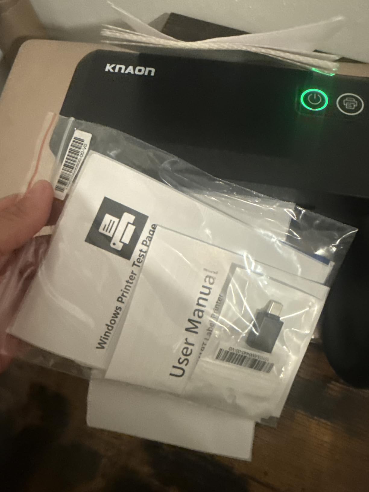 KNAON Shipping Thermal Label Printer, 4x6 Portable Label Printer, Black customer photo 1