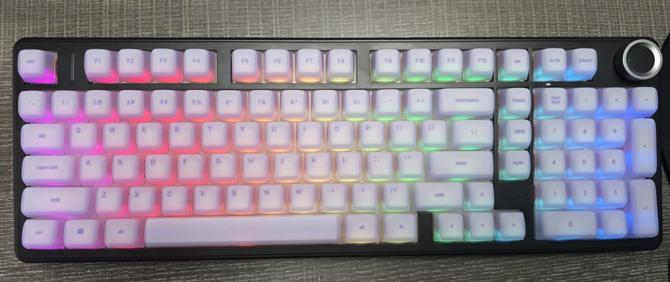 AULA F99 Pro Wireless Mechanical Keyboard-Silent Version, BT5.0/2.4GHz/USB-C Hot Swappable Custom Keyboard, Gasket Structure, Pre-lubed Linear Switches RGB Backlit Computer Gaming Keyboards, White customer photo 1