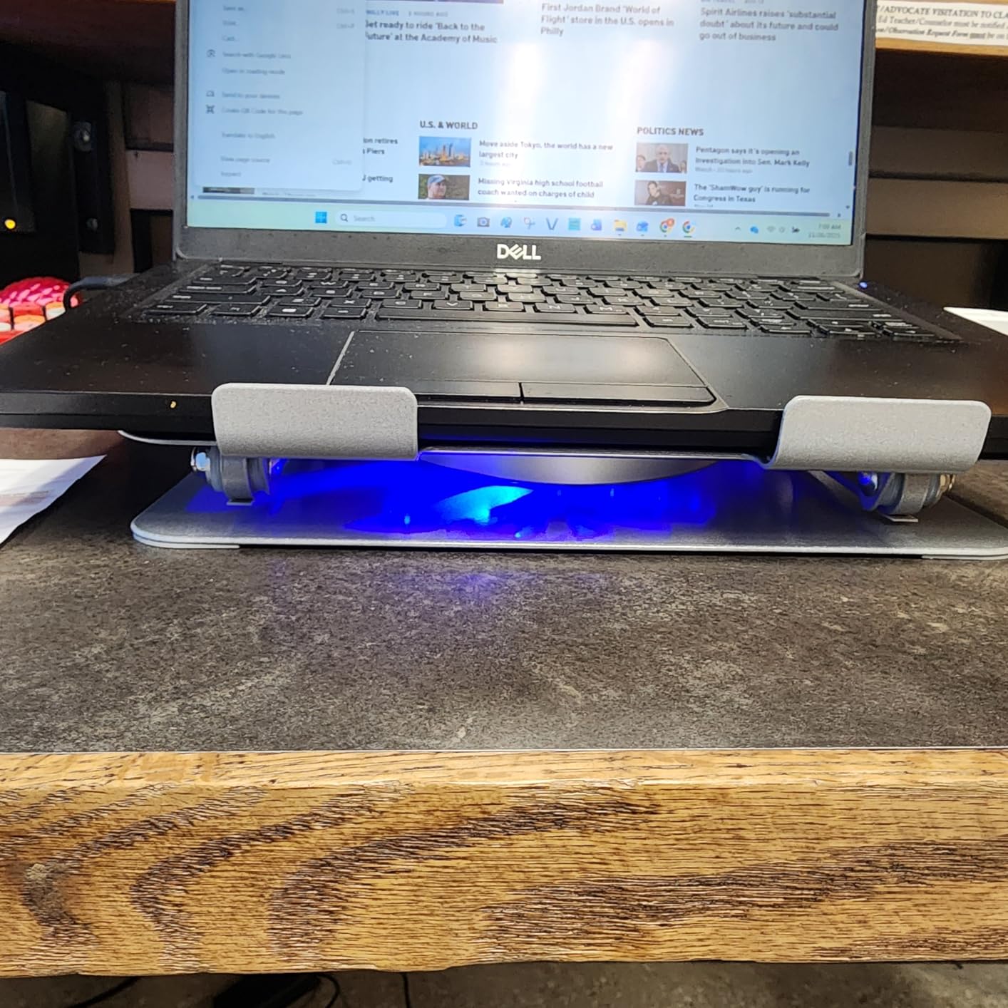 SOUNDANCE Adjustable Laptop Cooling Pad, 4 USB 3.0 Hubs, 10-16