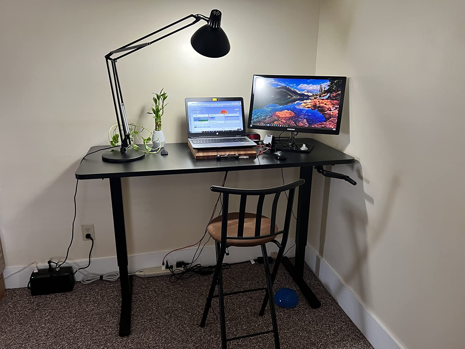 VIVO Reclaimed Wood 71 x 30 in Standing Desk, DESK-KIT-MB7P customer photo 2