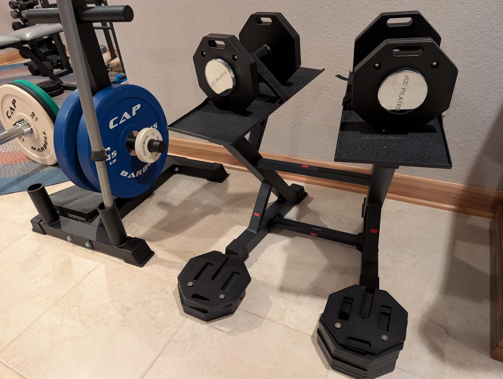 AOC Adjustable Dumbbell Set of 2, 50-120LB Weight Set for Home Gym customer photo 2