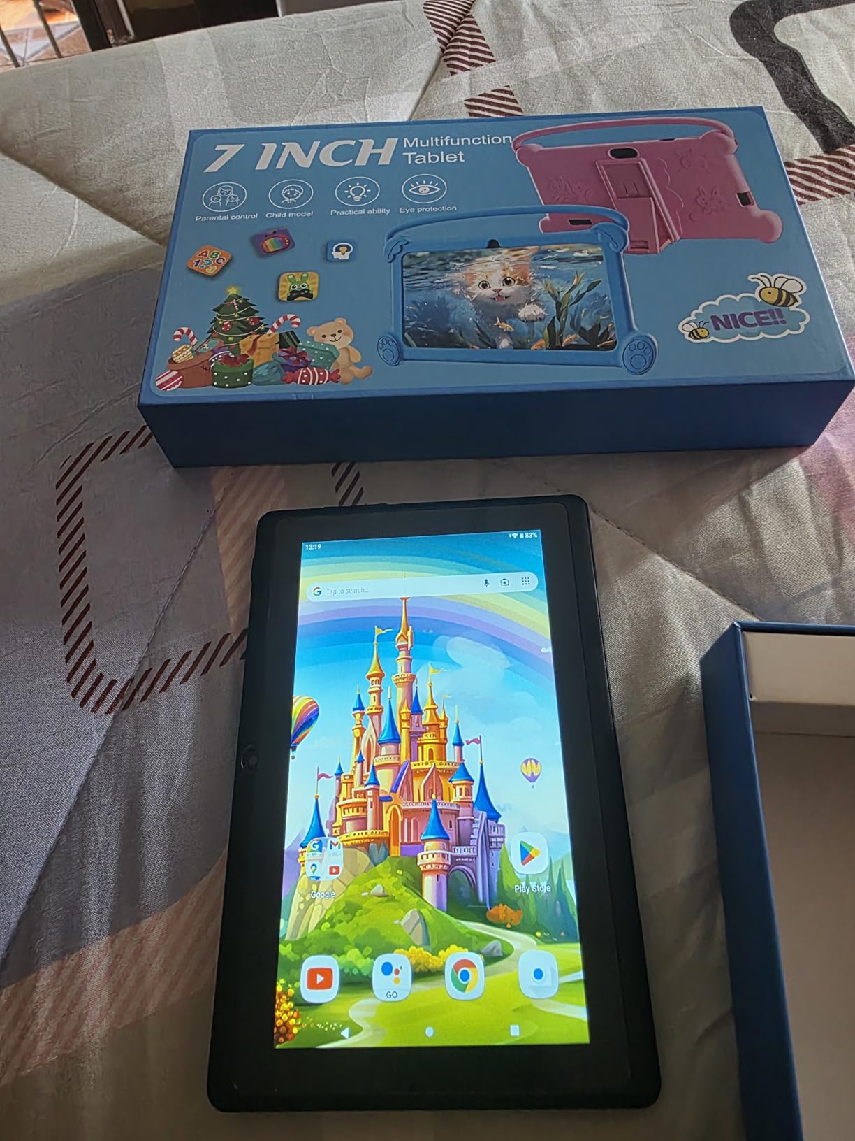 DIGITHINK Kids Tablet 7 inch 3-9 with Protective Case, 4GB (2GB+2GB Expand) RAM 32GB ROM, Toddler Tablets, Andriod Educational Learning Device,Prarent Control, Netflix,YouTube,aiwawa apps (Rose Red) customer photo 2