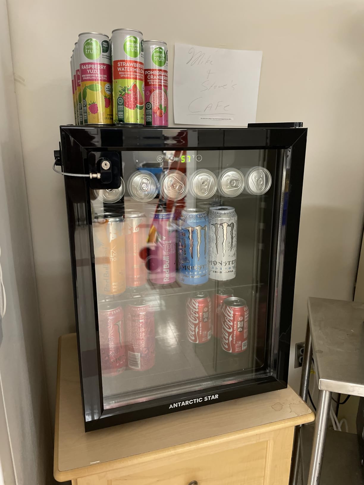 Antarctic Star 18L Beverage Refrigerator Cooler 24 Can, Mini Fridge with Quiet Compressor, LED Light, Freestanding Small Fridge with Electronic Temperature Control for Home and Bar (40-61 F) customer photo 2