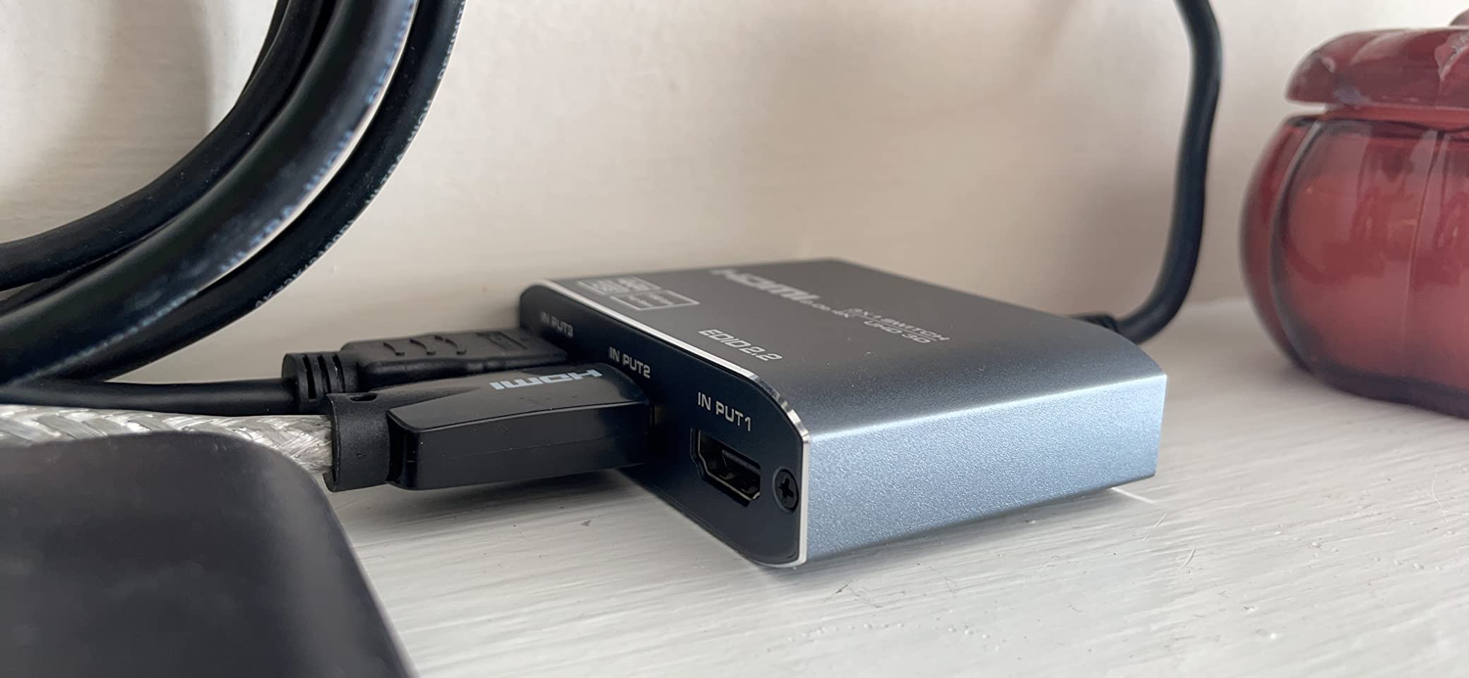 HDMI 2.1 Switch 3 in 1 Out, 4K@120Hz 8K@60Hz, Aluminum,48Gbps w/HDMI Cable customer photo 2