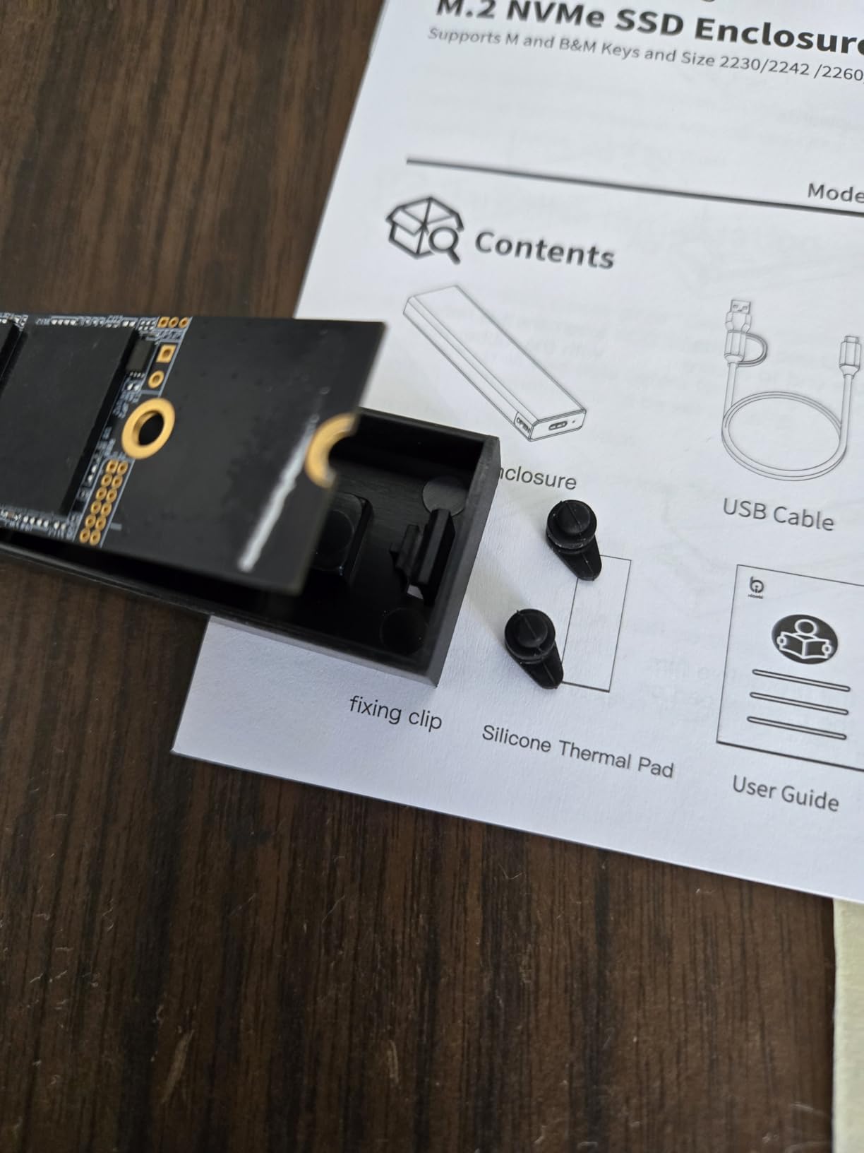 M.2 NVMe SSD Enclosure, Tool-Free Installation, External SSD Reader customer photo 1