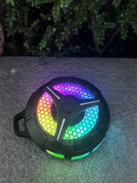 Waterproof Bluetooth Shower Speaker with Suction Cup, IPX7 Bathroom Speaker, 15W Loud Stereo Sound, Deep Bass, TWS Pairing, RGB Lights, Portable Speaker Gift for Men & Women customer photo 1