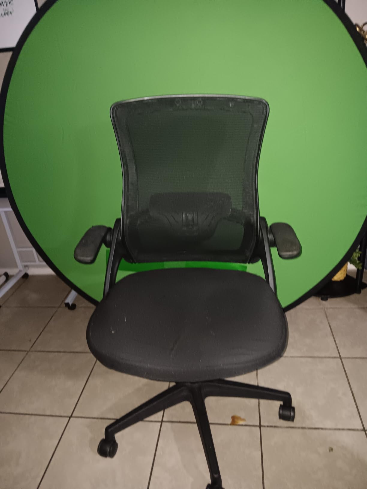 Green Screen Chair,Heorryn 59in Portable Green Blue Screen Backdrop Kit with Double Sided Pop Up Greenscreen Background for Chroma Key Photo/Video, Streaming, Conferencing and Product Photography customer photo 1