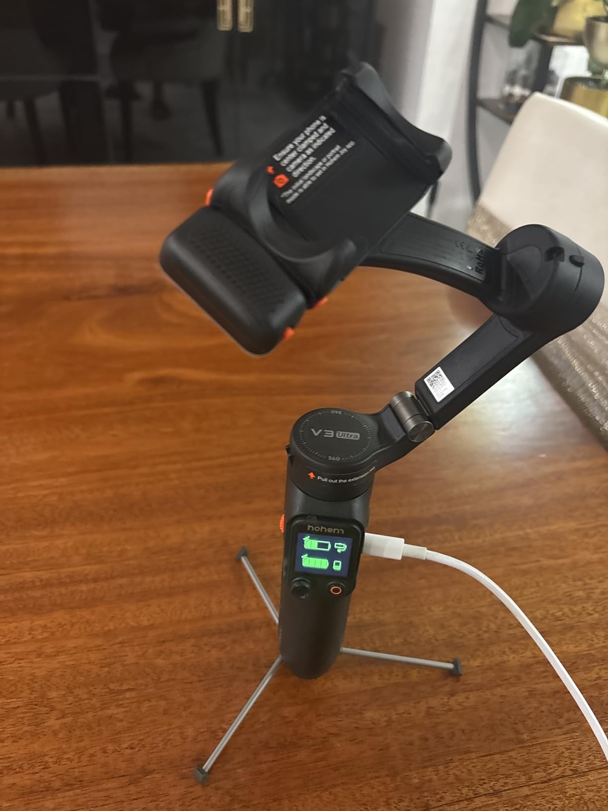hohem iSteady V3 Ultra 3-Axis Gimbal Stabilizer for iPhone & Android | AI Live Feed Monitoring, AI Auto Tracking, Touchscreen Remote, iSteady 9.0 Anti-Shake, 8