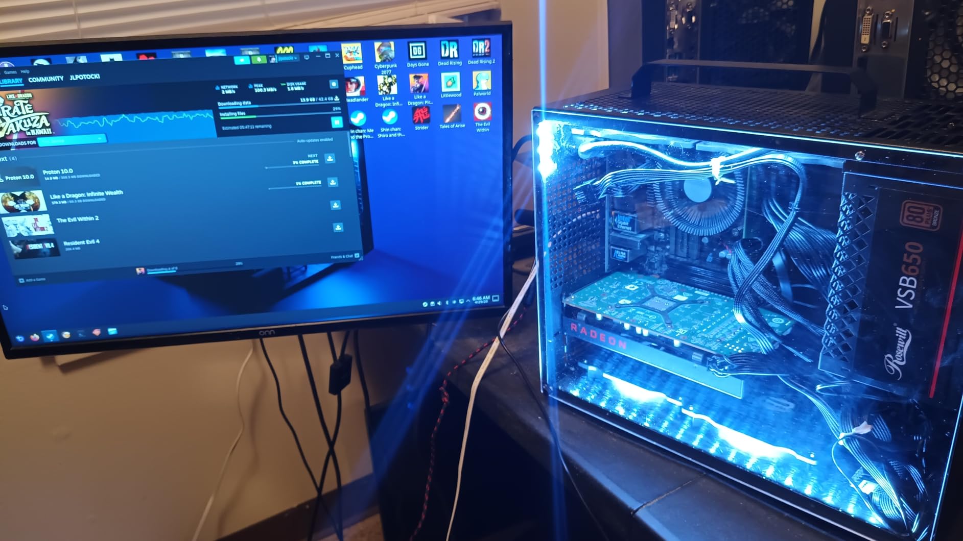 Rosewill VSB 650W 80+ Bronze, ATX 3.0 & 3.1 Compatible, Semi-Modular Power Supply, PCIe 5.1 12V-2x6 Connector, 105°C/221°F Japanese Capacitor, 120mm ICB Silent Fan - 5 Year Warranty customer photo 1