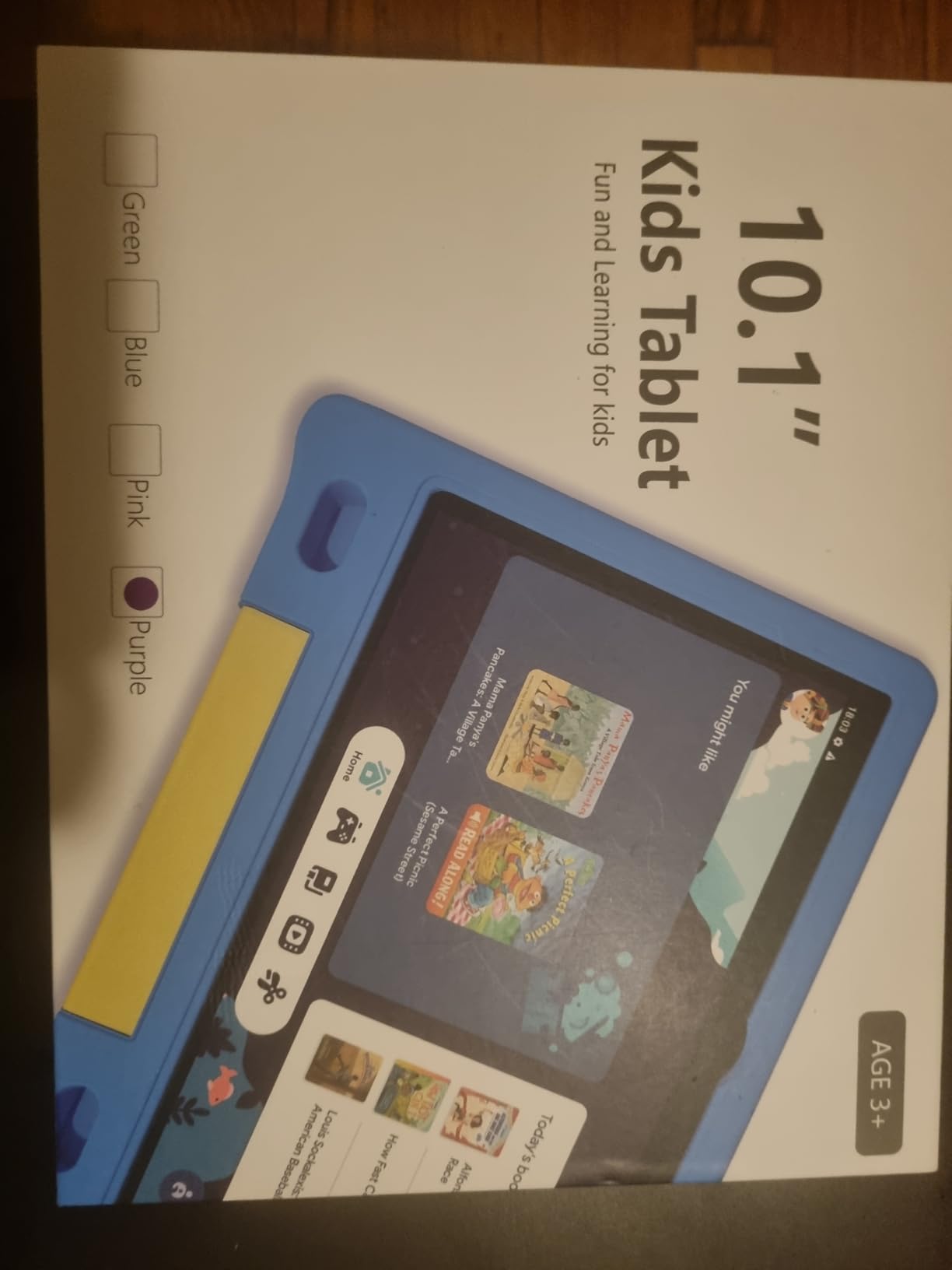 CFVOCUY 2026 Kids Tablet, 10.1 Inch Android 15 Tablet for Kids, 8GB RAM, 64GB ROM(1TB Expand), WiFi 6, Pre-Installed Educational Apps, Parental Control, with EVA Protective Case, Eye Protection customer photo 1