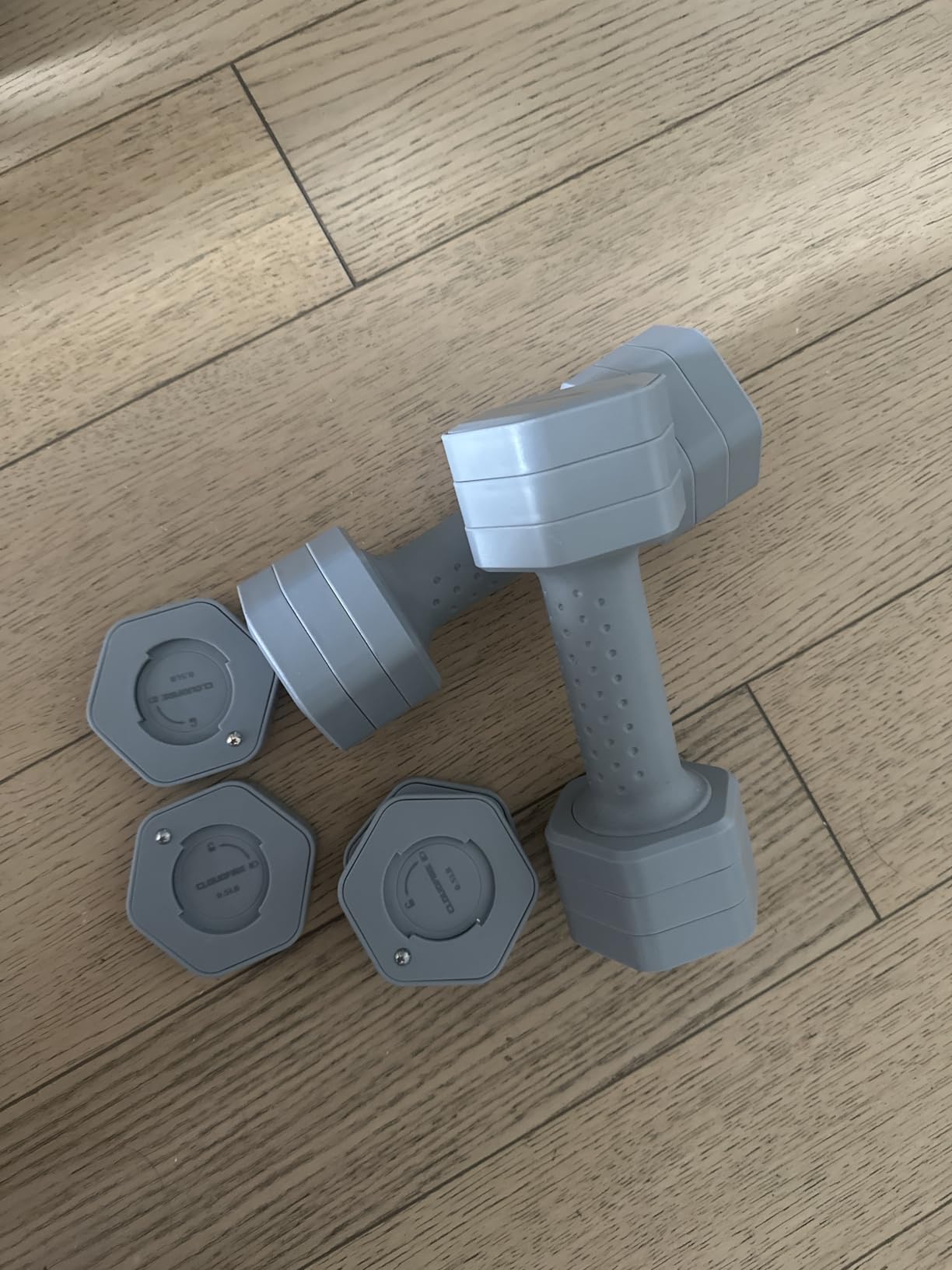 Adjustable Dumbbell Set of 2, 4 in 1 Free Weights Dumbbells Set, Hand Weights for Women at Home, 5 lb Dumbbells Set with Non-slip Comfort Handle for Home Gym Exercise Workout Training customer photo 2
