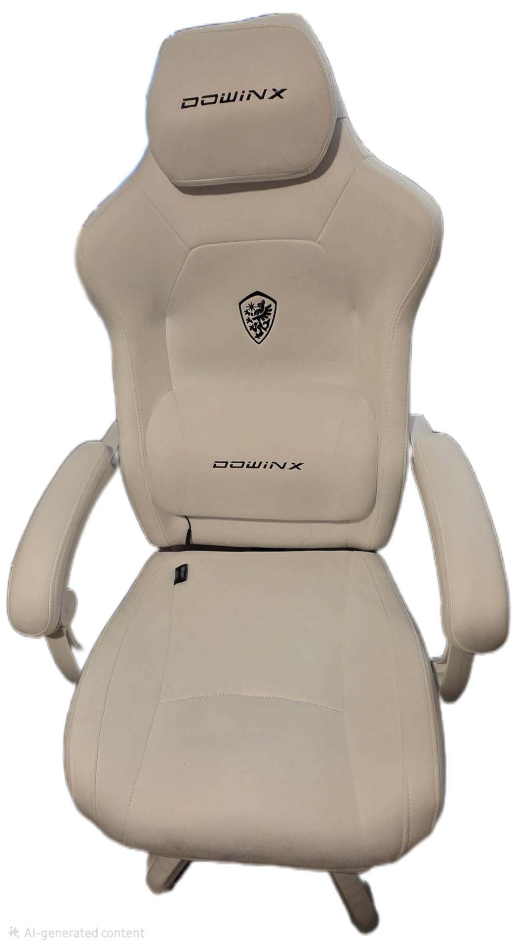 Dowinx Big and Tall Gaming Chair, Suede Fabric Game Chair with Pocket Spring Cushion, High Back Gamer Chair Ergonomic with Footrest for Adults Office, 440LBS, White customer photo 2