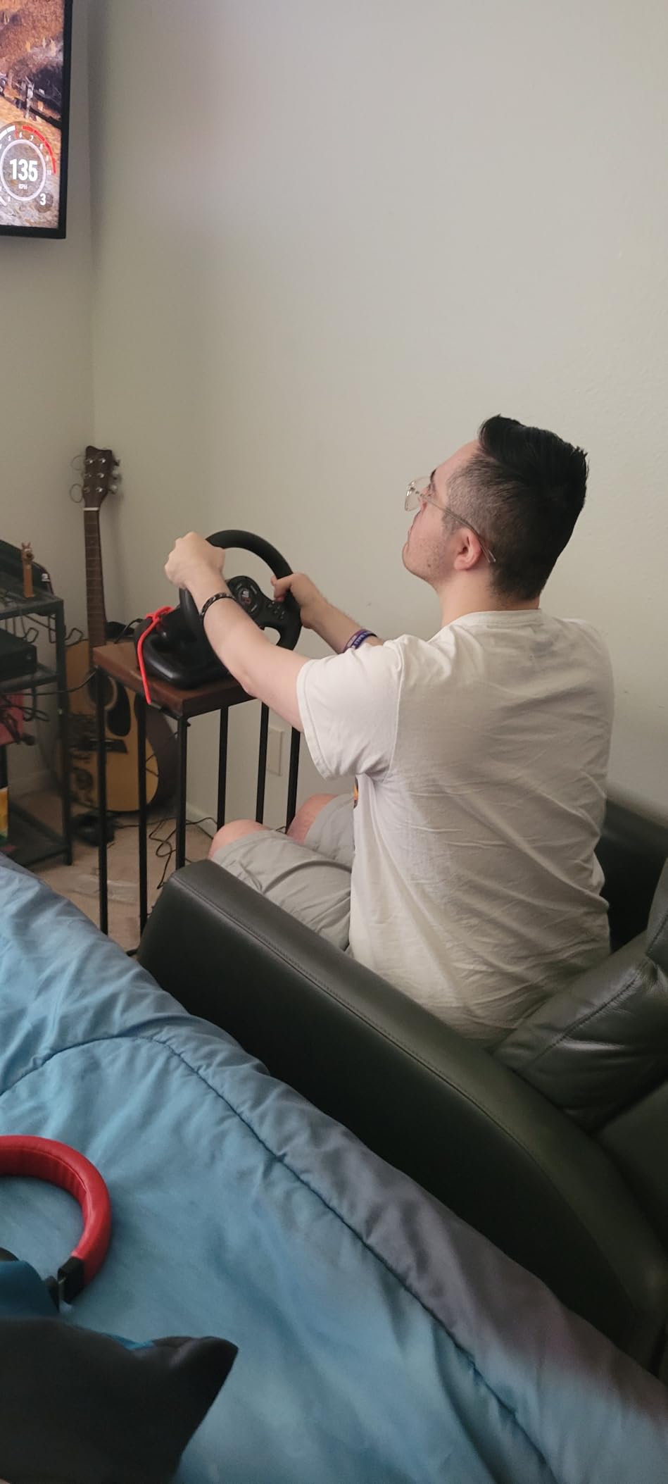 SUBSONIC Racing GT5 RGB Gaming Steering Wheel PS5 & PC - 270° Pedals | Racing wheel PS5 & PC, 270° rotation, RGB LED lighting, dual joystick, Paddle shifters, Gas & brake pedals customer photo 2