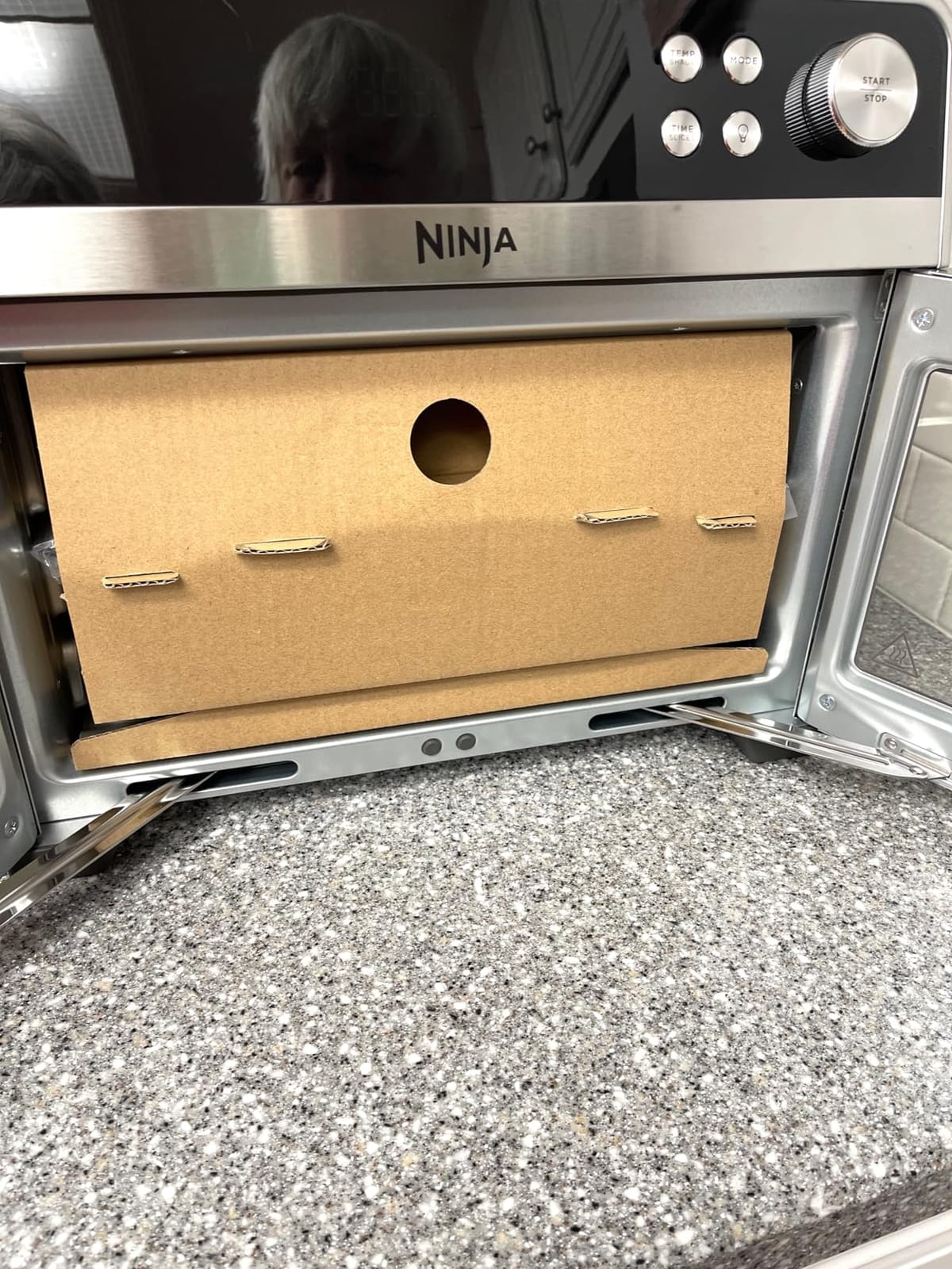 Ninja French Door Premier Air Fry Oven, 10-in-1, 20.3 Qt, Stainless, FO101 | 450F cyclonic air, PFAS-free surface, Air fry, sear crisp, bake, broil, toast, dehydrate customer photo 1