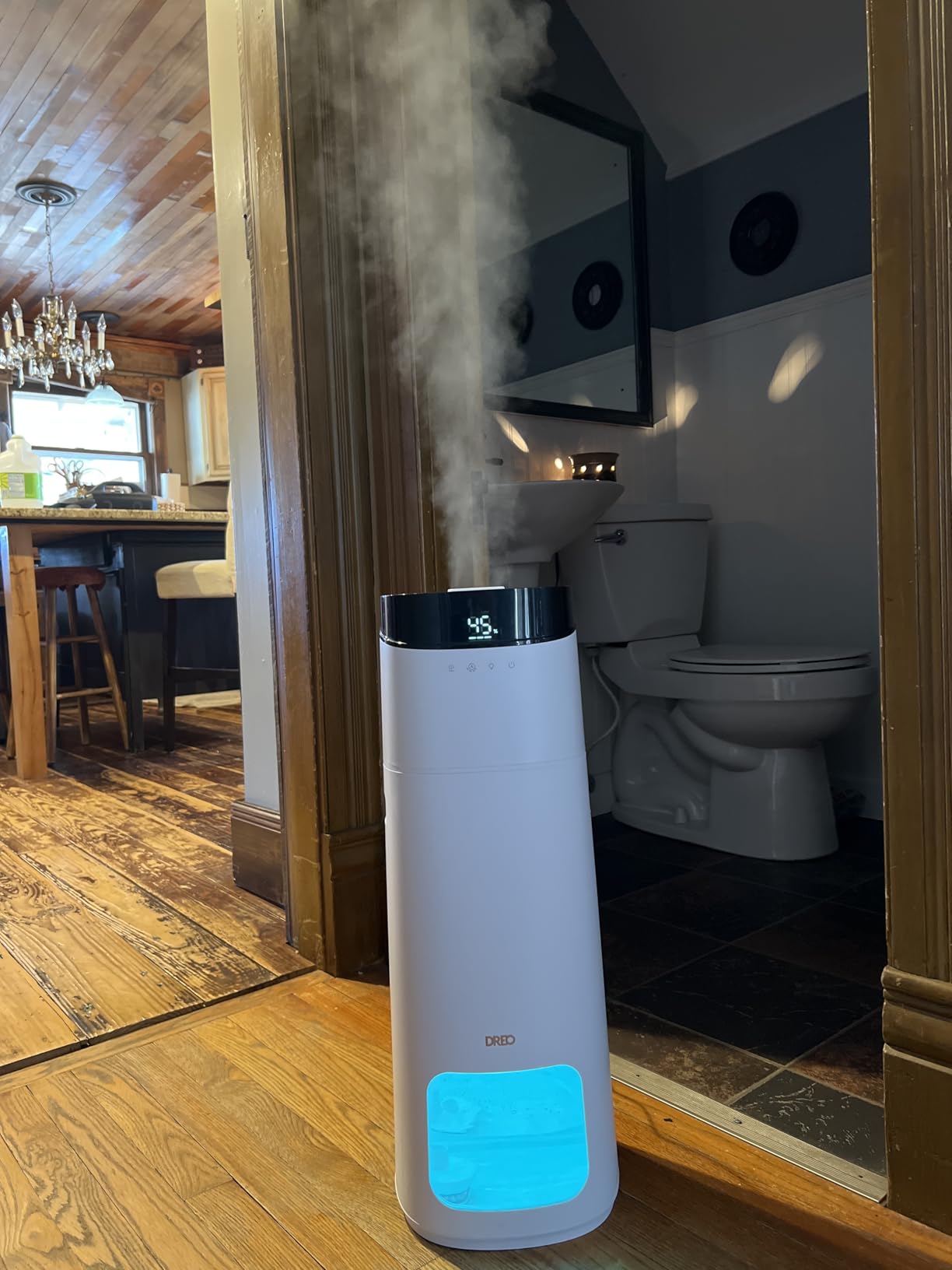 DREO 16L Smart Humidifier Large Room 1000 ft², 130H Runtime, 30dB, Top Fill | Auto Mode, Remote/Touch/Voice & APP Control, Clean Tank Technology, RGB Light, Cool Mist Humidifiers 755S for Bedroom, Grey customer photo 1