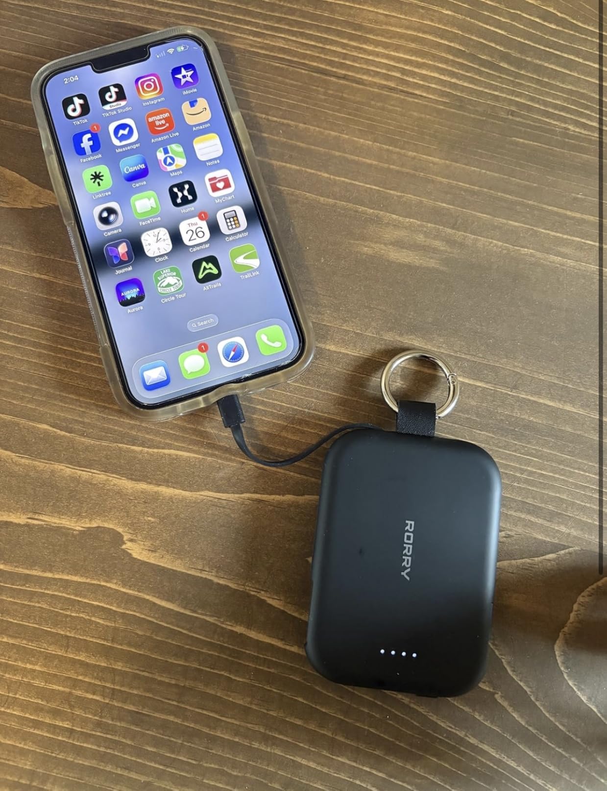 RORRY CharmGo Portable Charger, 5000mAh Power Bank with Built-in Cables customer photo 2